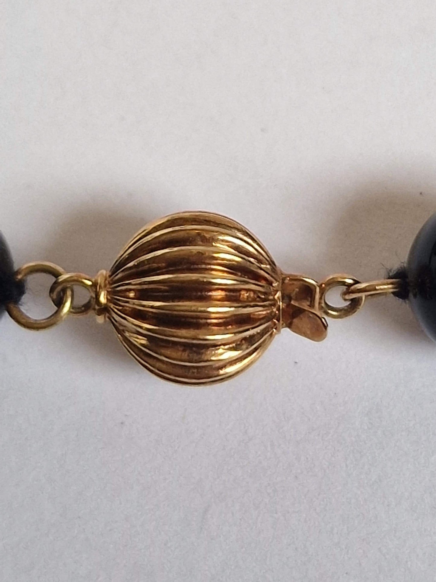 necklace 14k ketting 14k 585 goud cabochon edelsteen onyx jadeite jade
