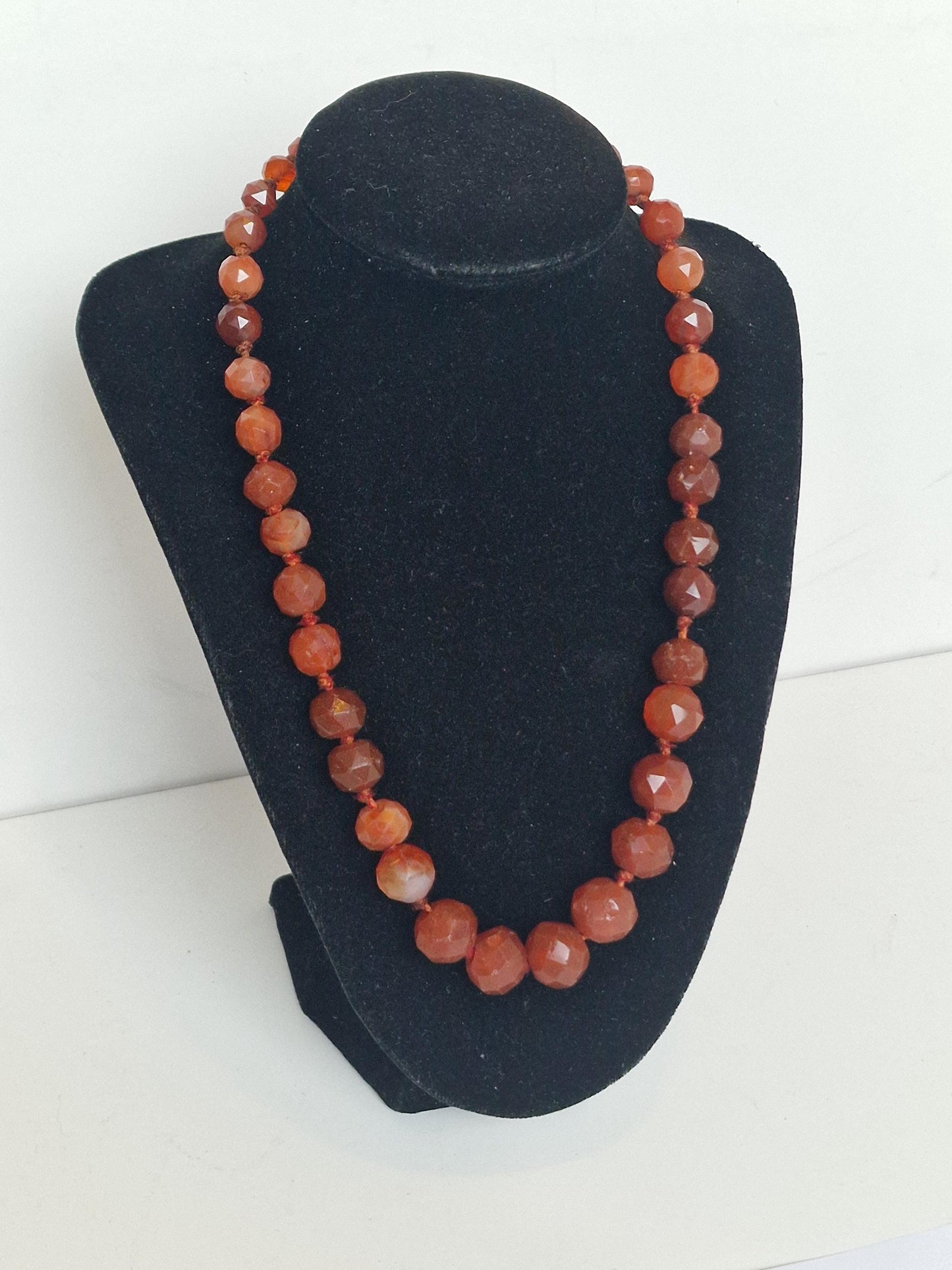 necklace 14k ketting 14k 585 goud en facet geslepen edelsteen carneool
