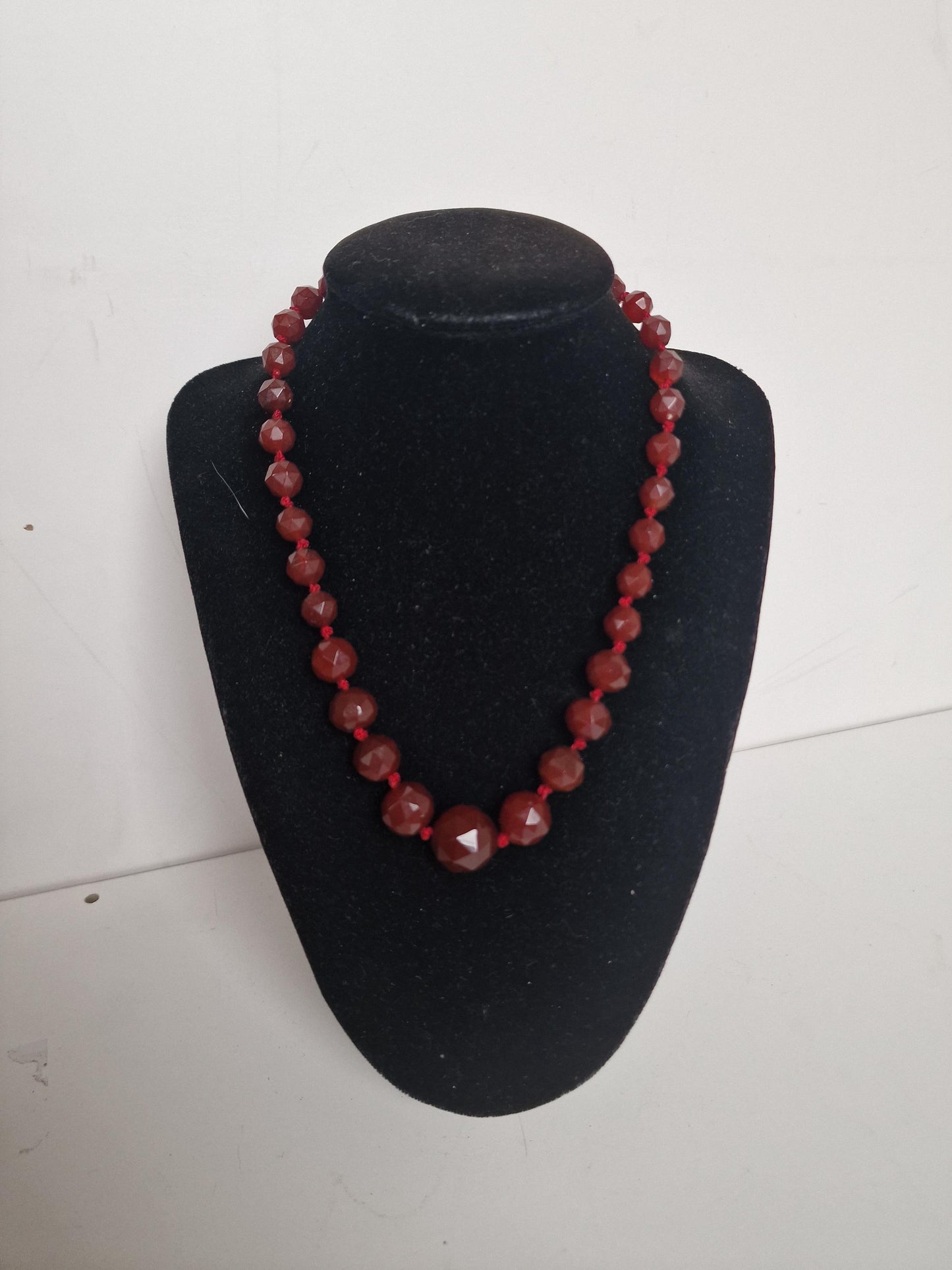 necklace 14k ketting 14k 585 goud en facet geslepen edelsteen granaat