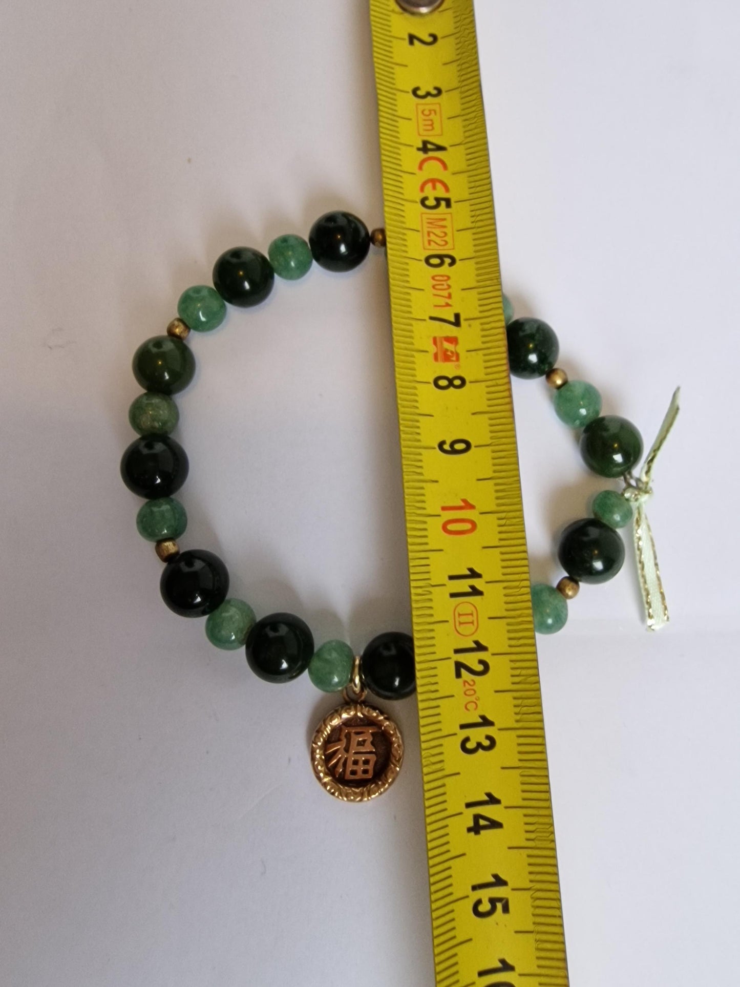 Armband 14k 585 goud cabochon edelsteen jadeite jade