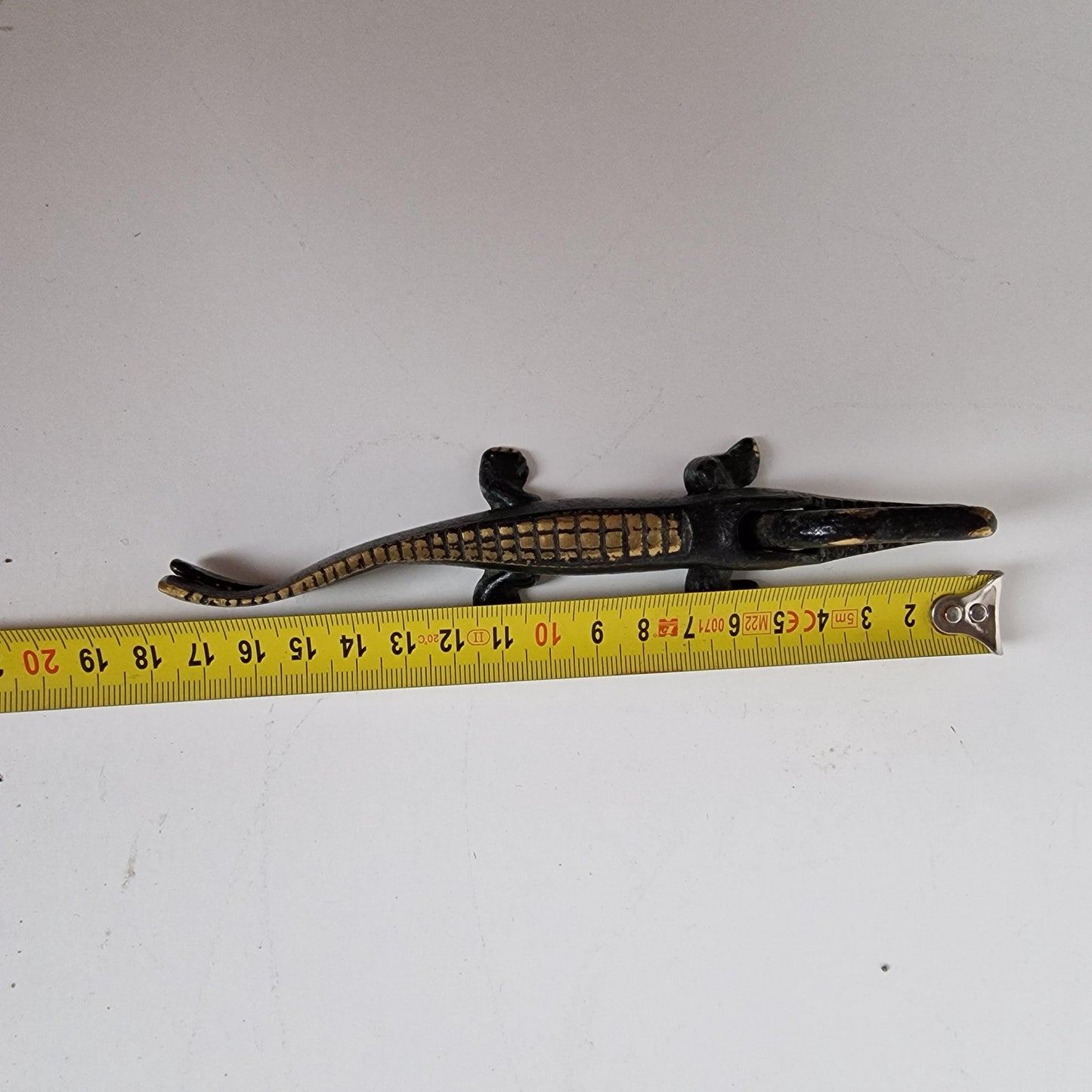Antique Brass Crocodile Nutcracker, 19th Century Charm