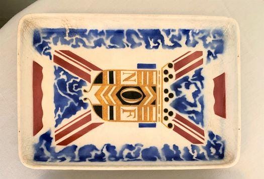 Art Nouveau Ceramic Tray – Roland Holst Design, Petrus Regout