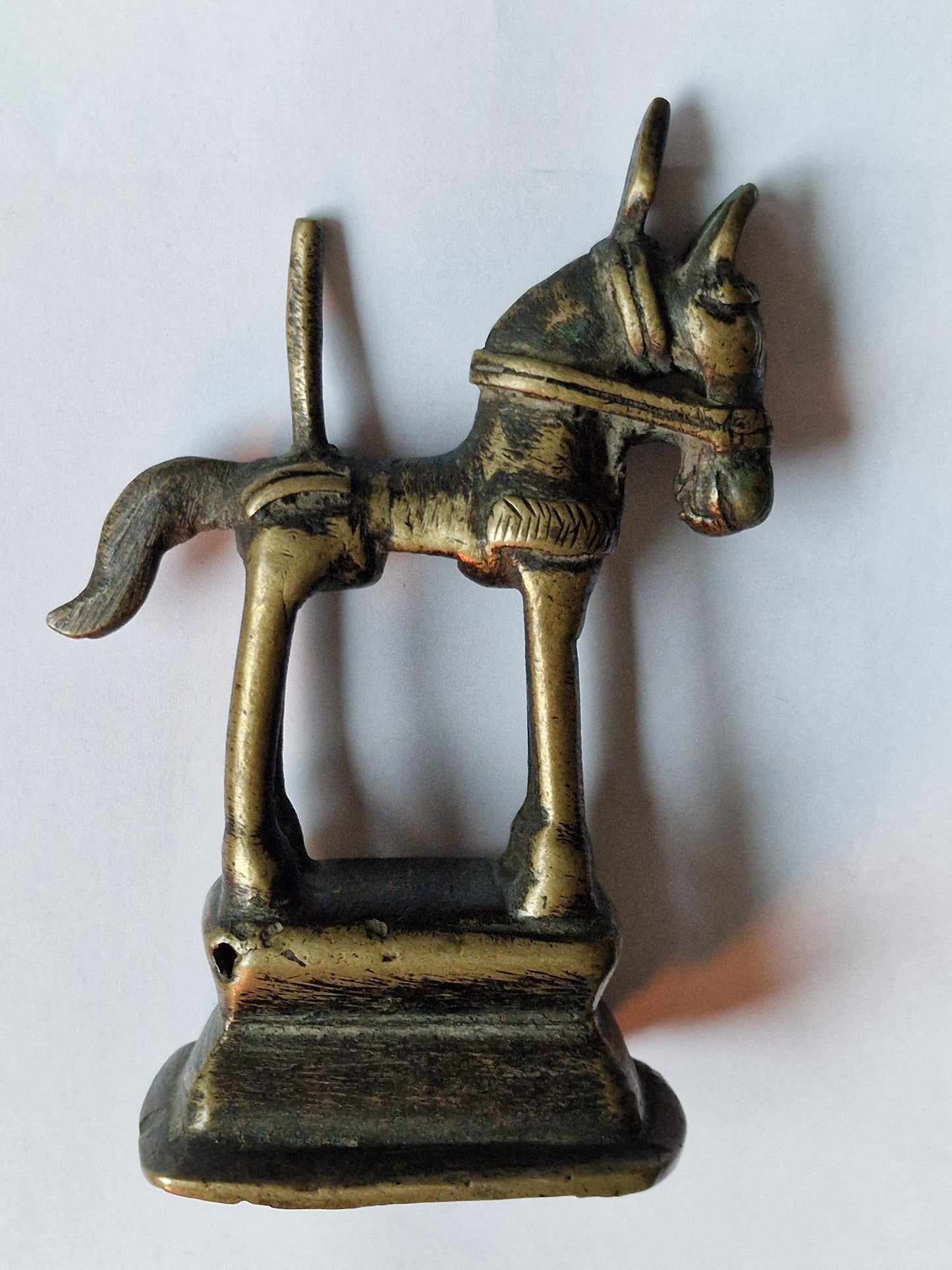 antiek paard india horse figure bronze