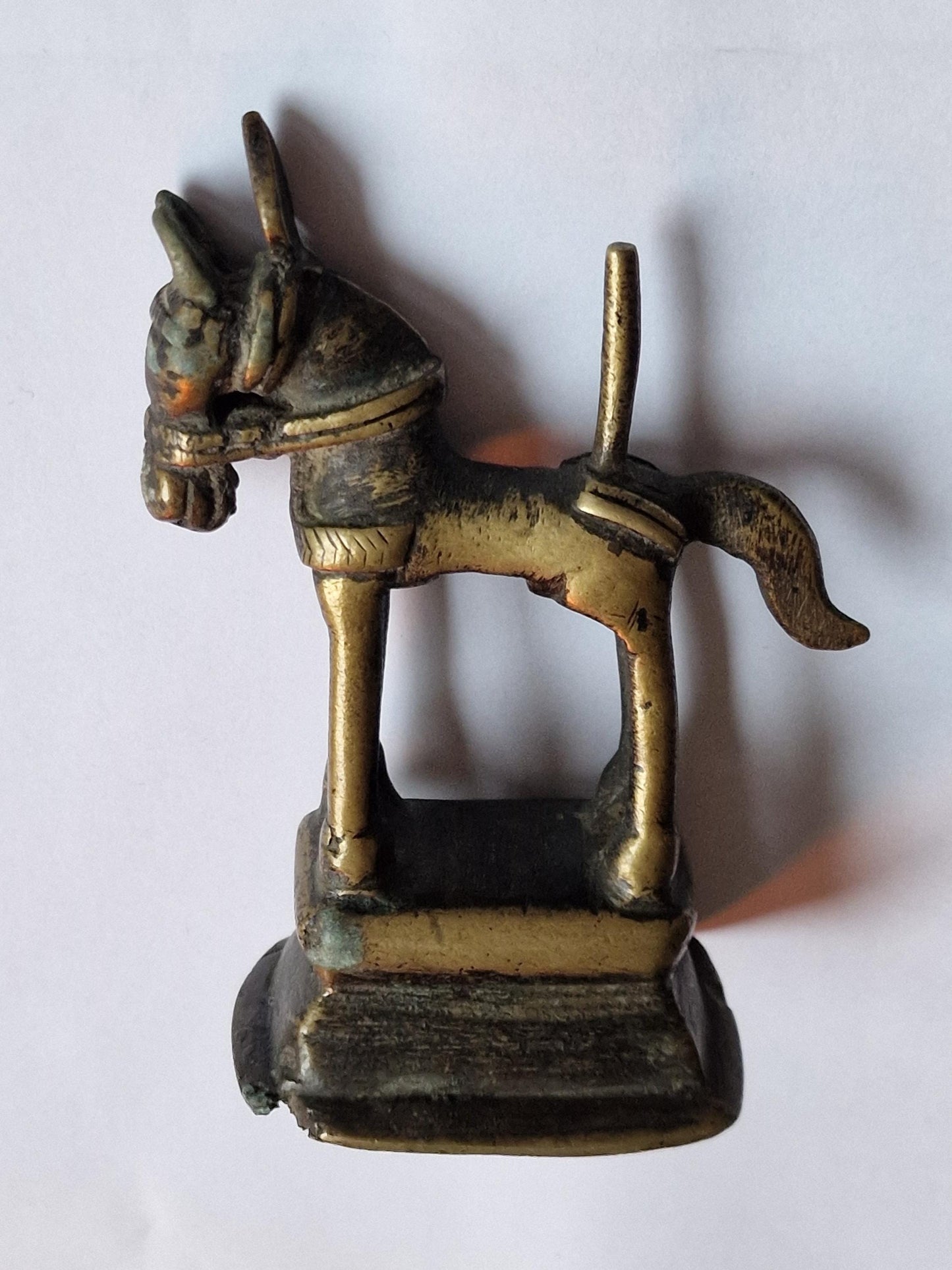 antiek paard india horse figure bronze