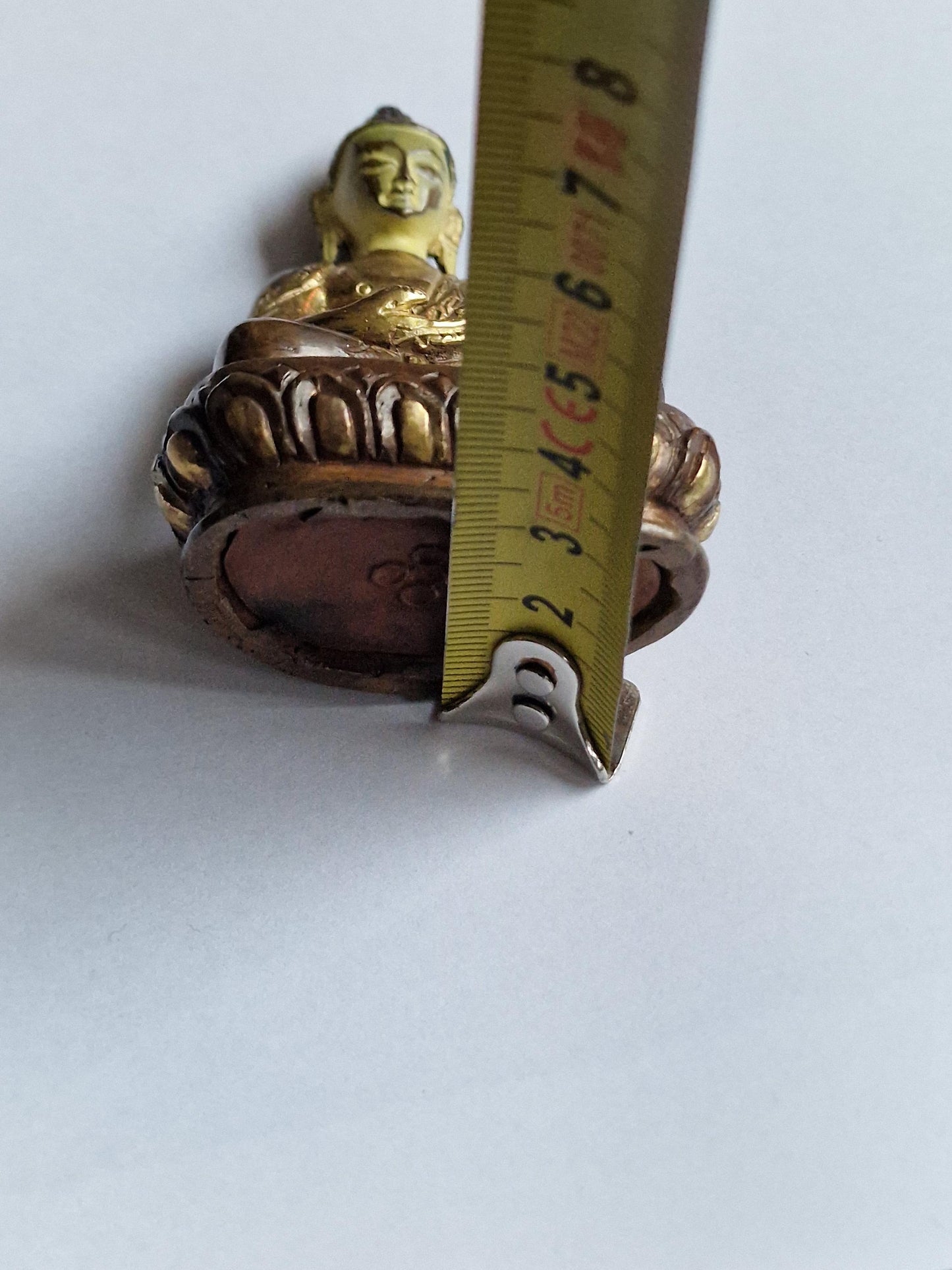 Antique Nepal Bronze Buddha Face, Gilt Gold