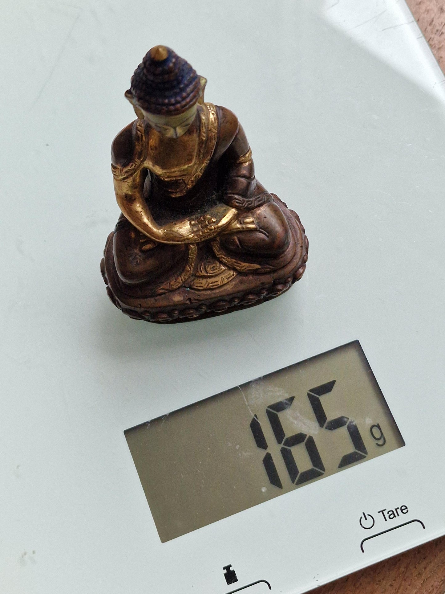 Antique Nepal Bronze Buddha Face, Gilt Gold