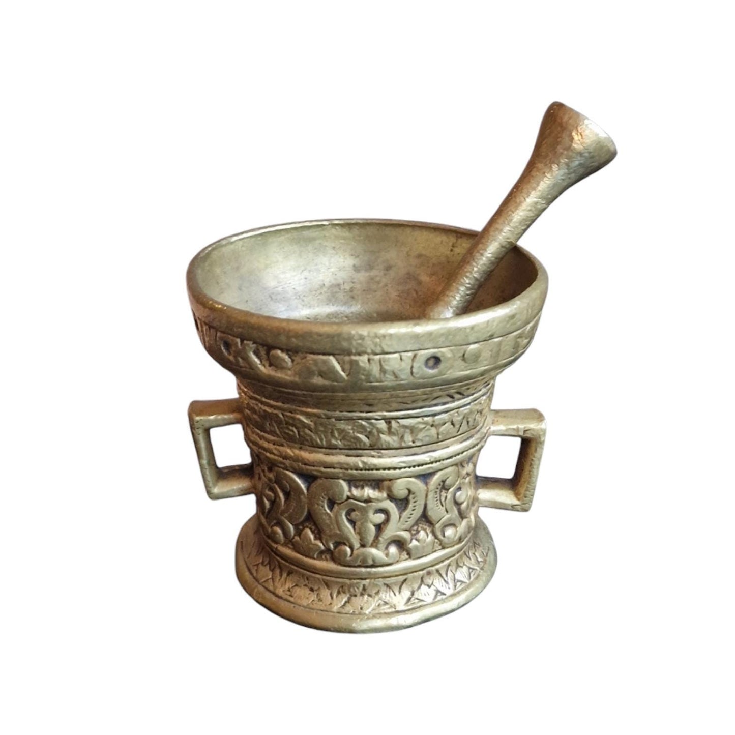 antique dutch mortar and pestle, 18th century, rare, vijzel antiek, copper/brass/bronze