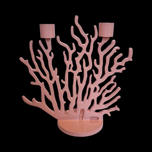 Driade Kosmo Pink Metal Candlestick, Vittorio Locatelli Design