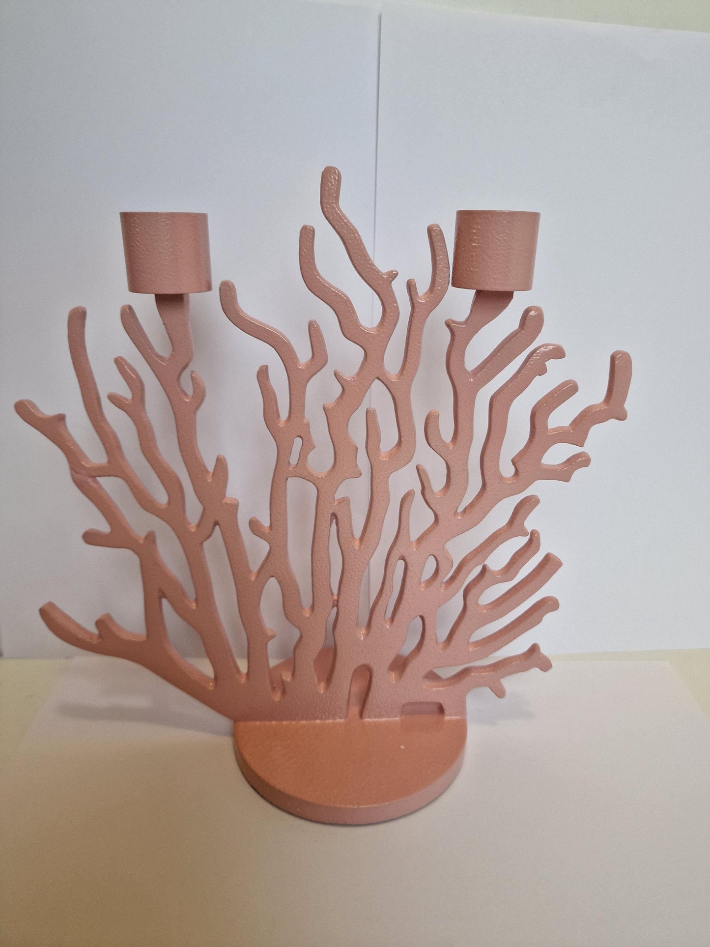 Driade Kosmo Pink Metal Candlestick, Vittorio Locatelli Design
