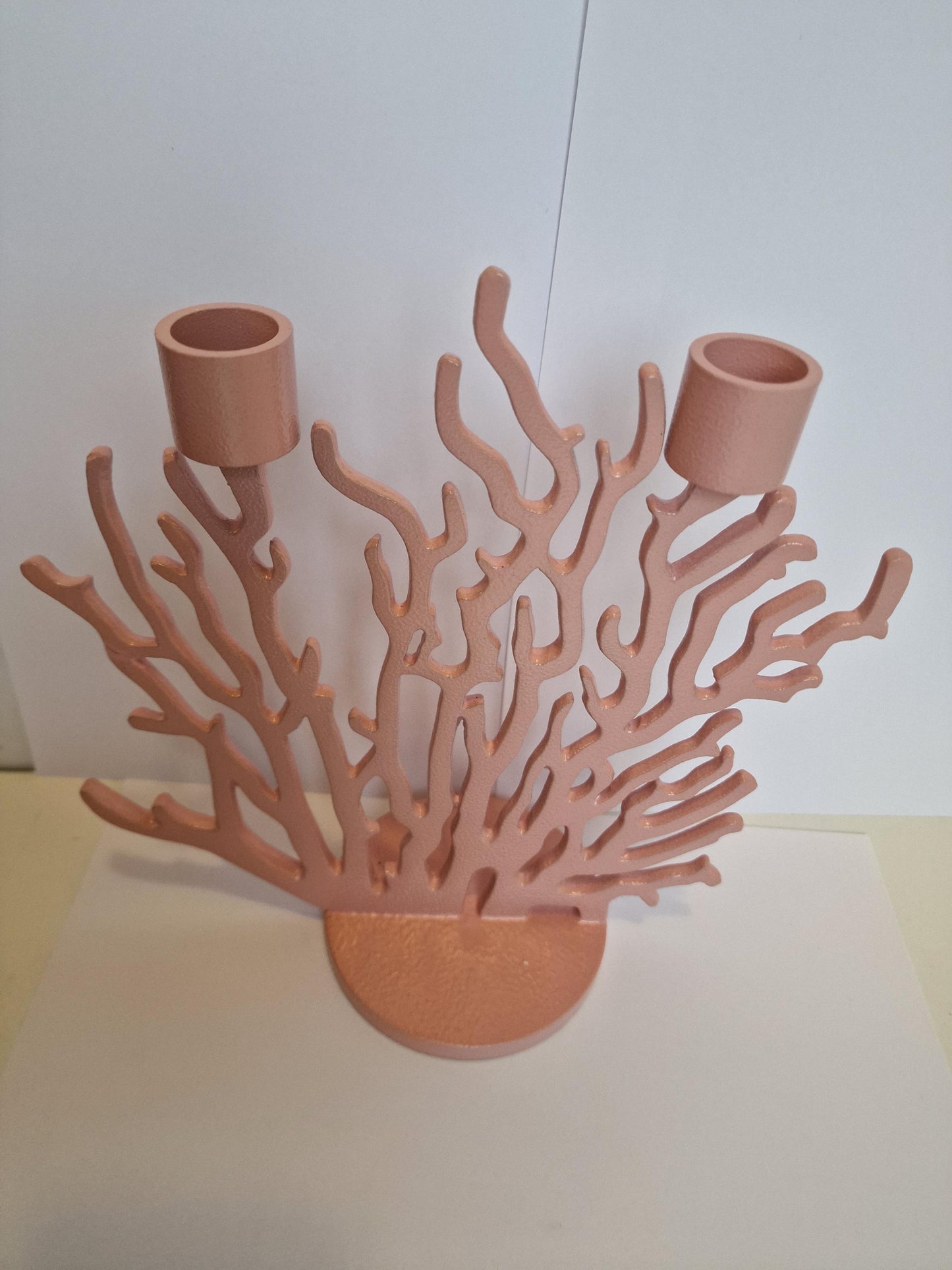 Driade Kosmo Pink Metal Candlestick, Vittorio Locatelli Design