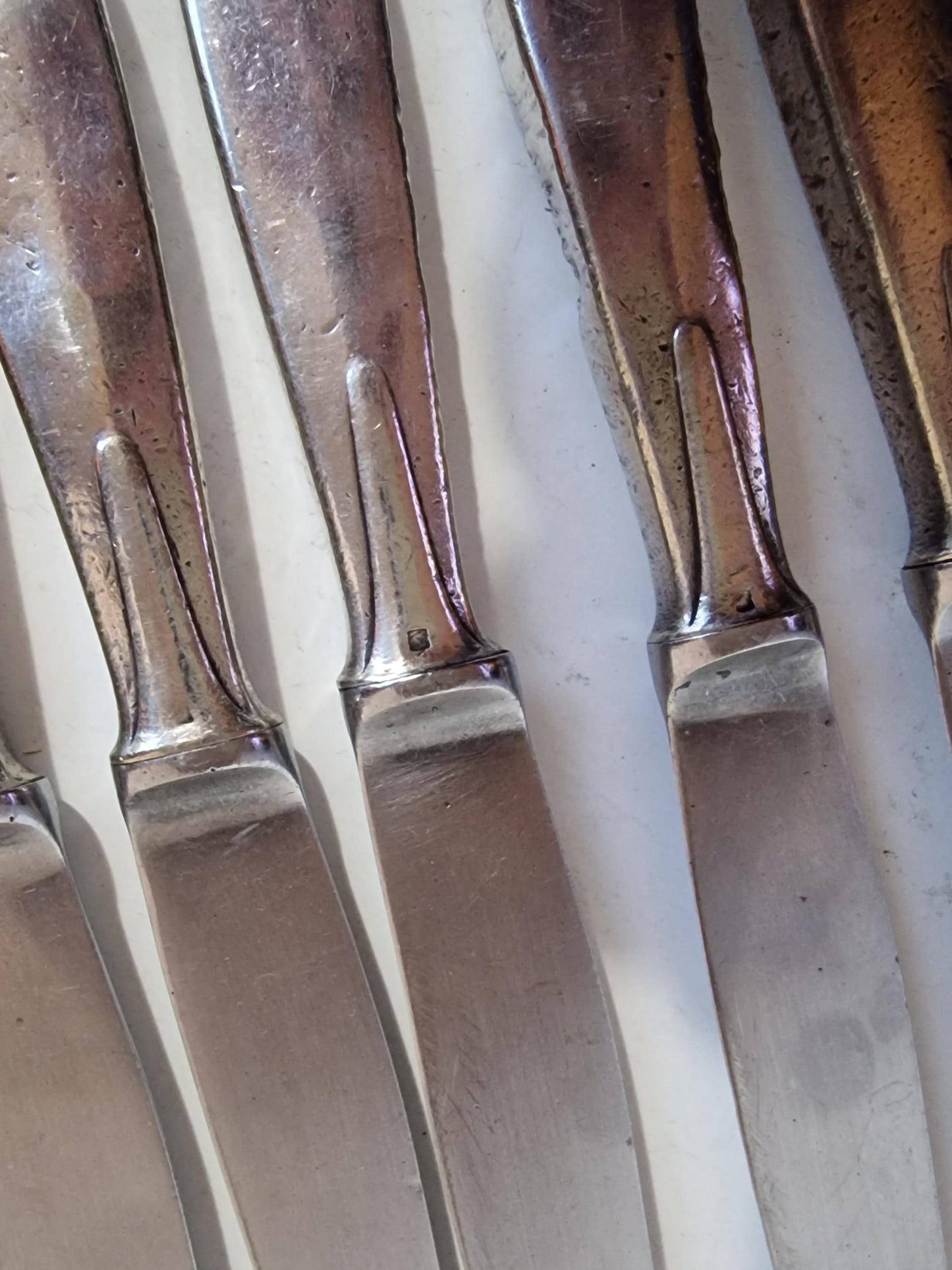 Antique CHRISTOFLE Cutlery Set, French Knives and Forks, Coat of Arms