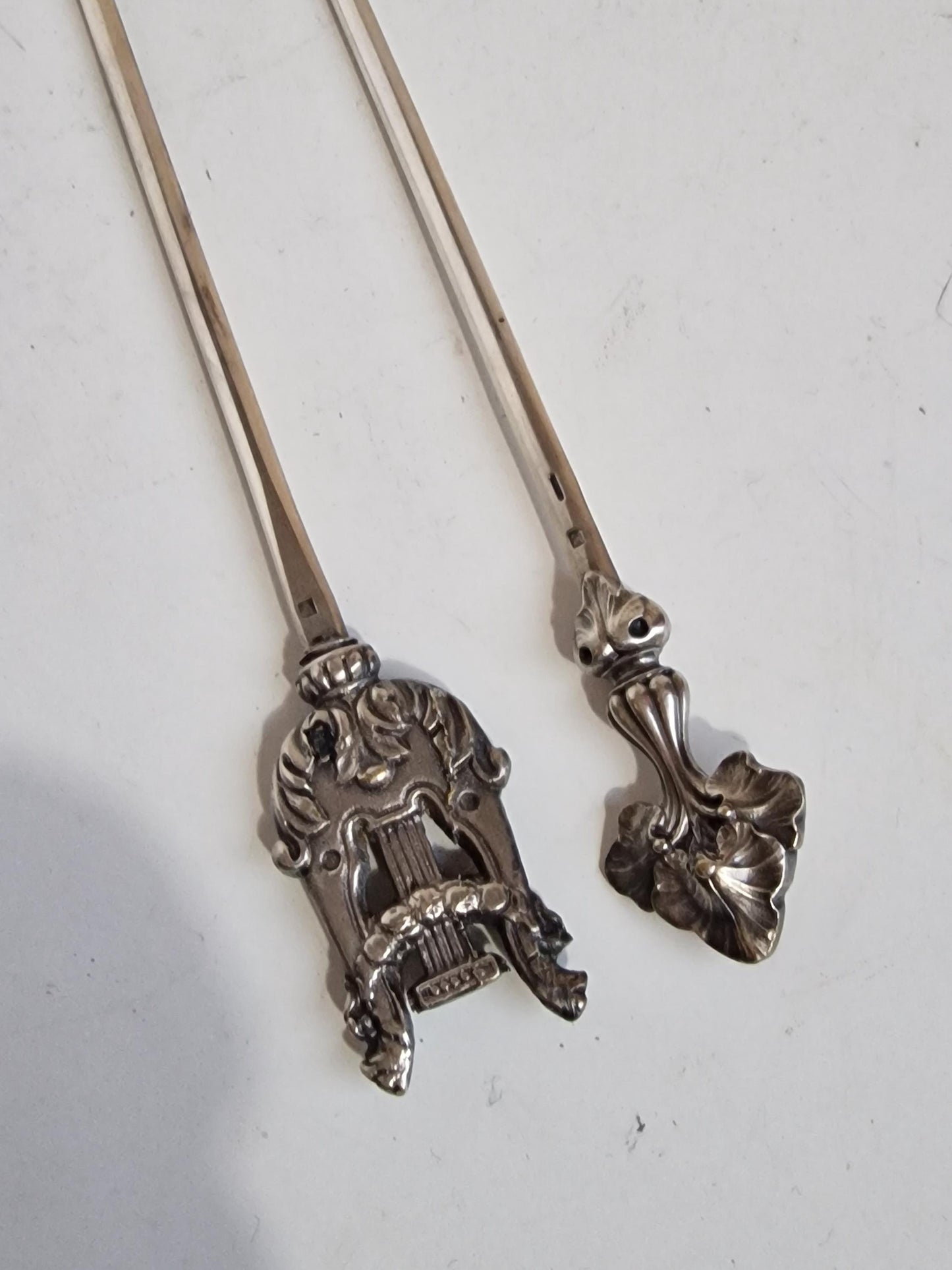 Christofle zilver Parijs Frankrijk stel spiezen vleesspiezen dolk antiek zilverwerk hallmark , uitstekende conditie, ongegraveerd