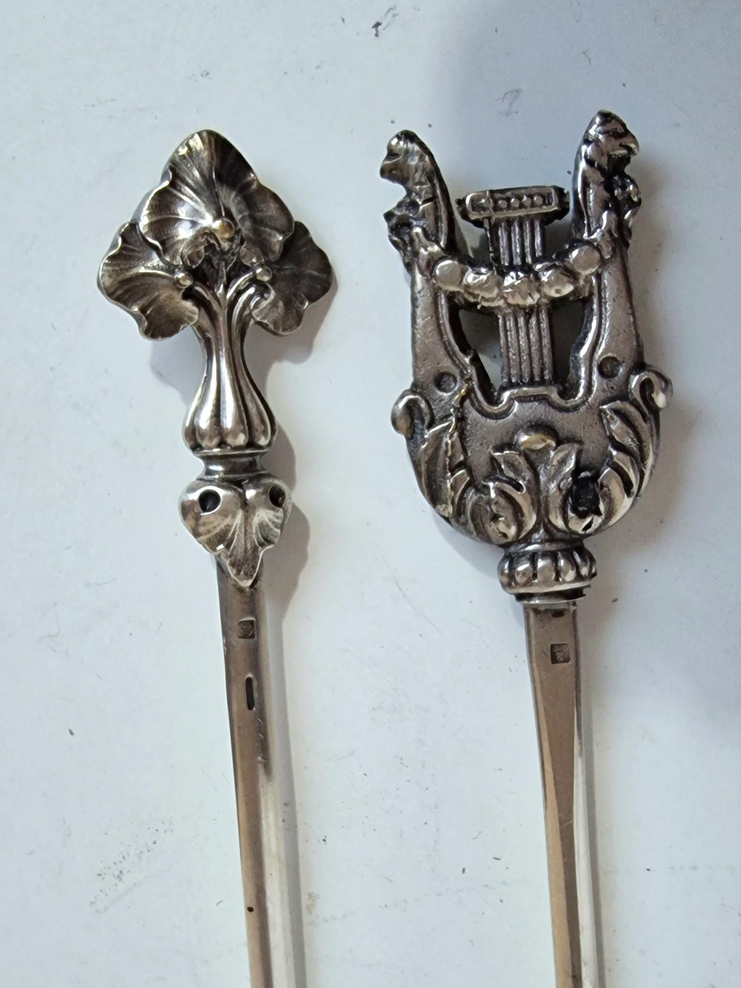 Christofle zilver Parijs Frankrijk stel spiezen vleesspiezen dolk antiek zilverwerk hallmark , uitstekende conditie, ongegraveerd