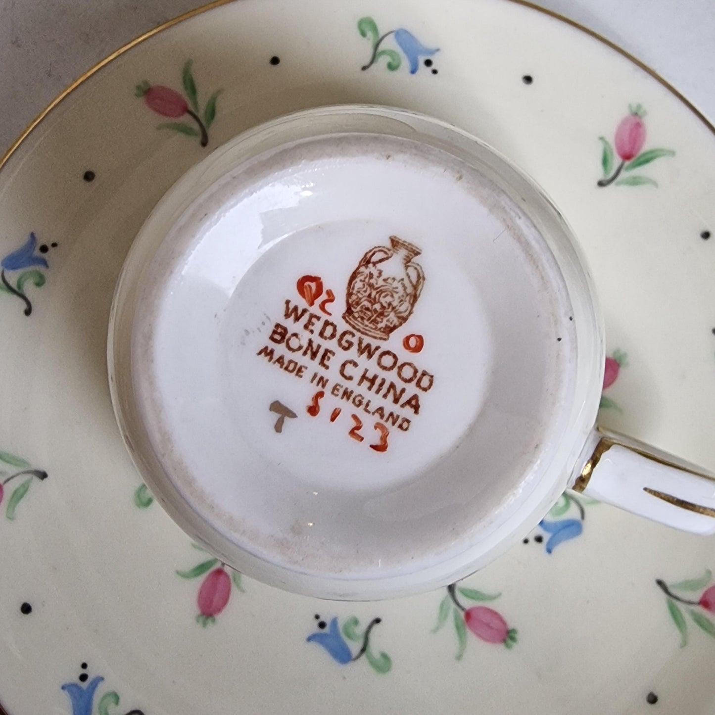 Antique Wedgwood Creamware Tea Set, Chinese Pattern, 6 Piece