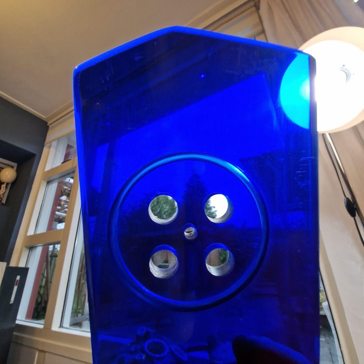 Vintage Fontana Arte Royal Blue Plexiglas Bathroom Set
