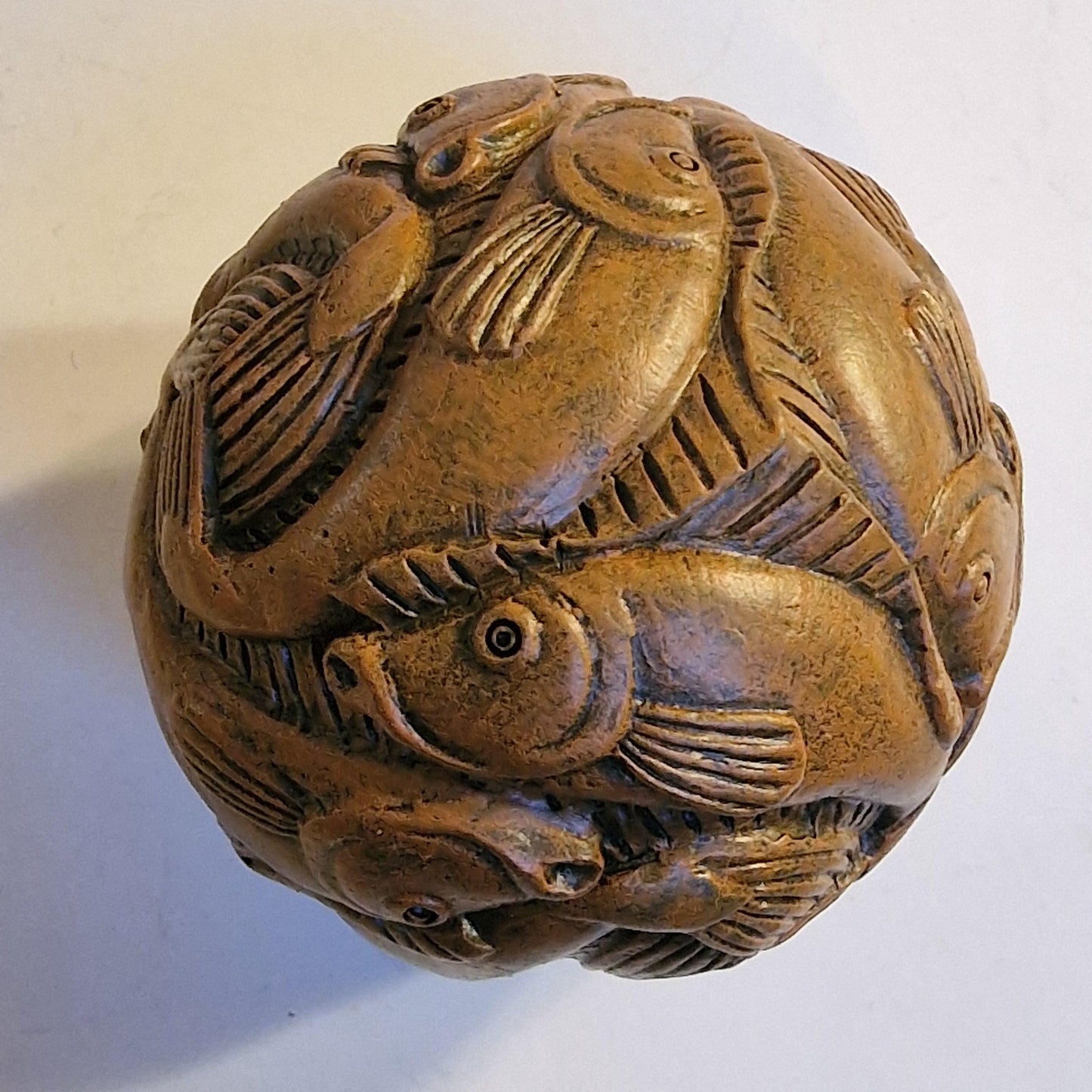MC Escher Fish Sphere Sculpture, Museum Collectible (d 7 cm)