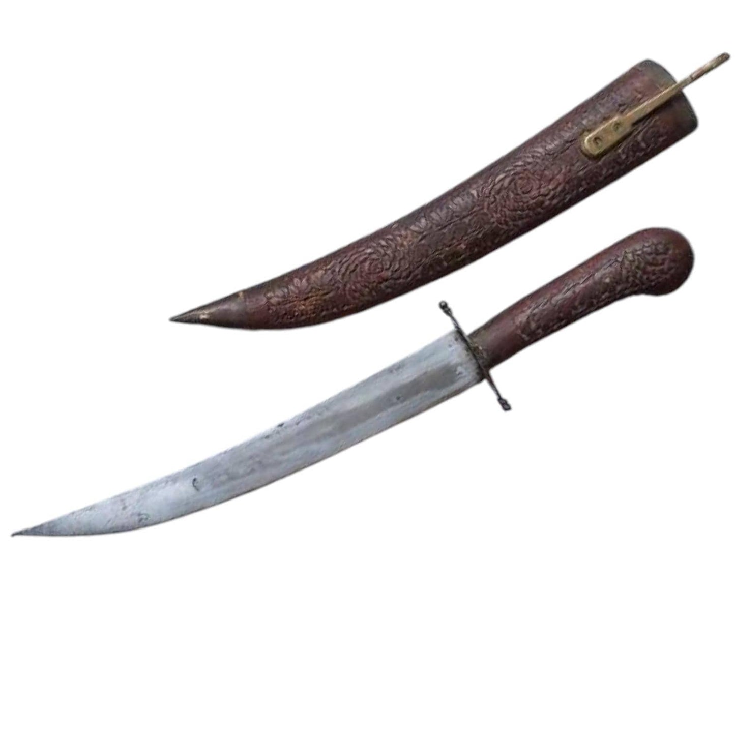 Handcarved Kukri Knife, Indian Hunting Knife with Sheath