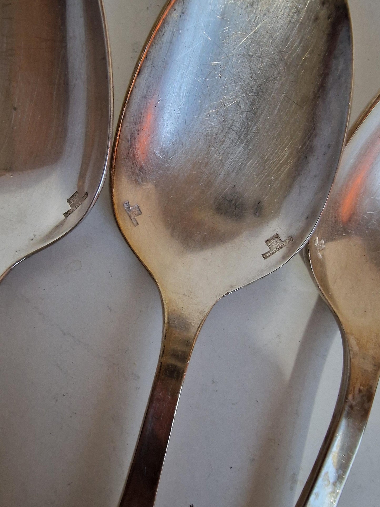 Christofle Art Nouveau Silver Spoons, Paris, France - Vintage Silverware