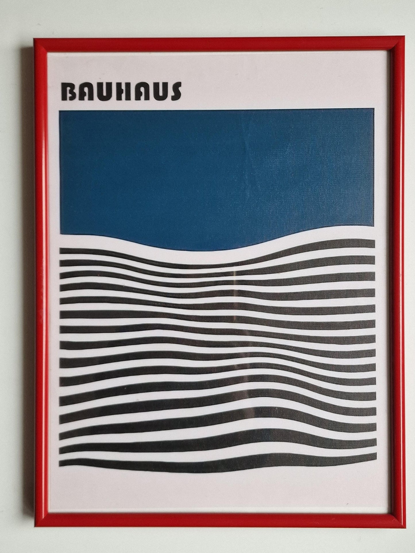 Framed Bauhaus Canvas Print, Abstract Geometric Art, 1923 Exhibition