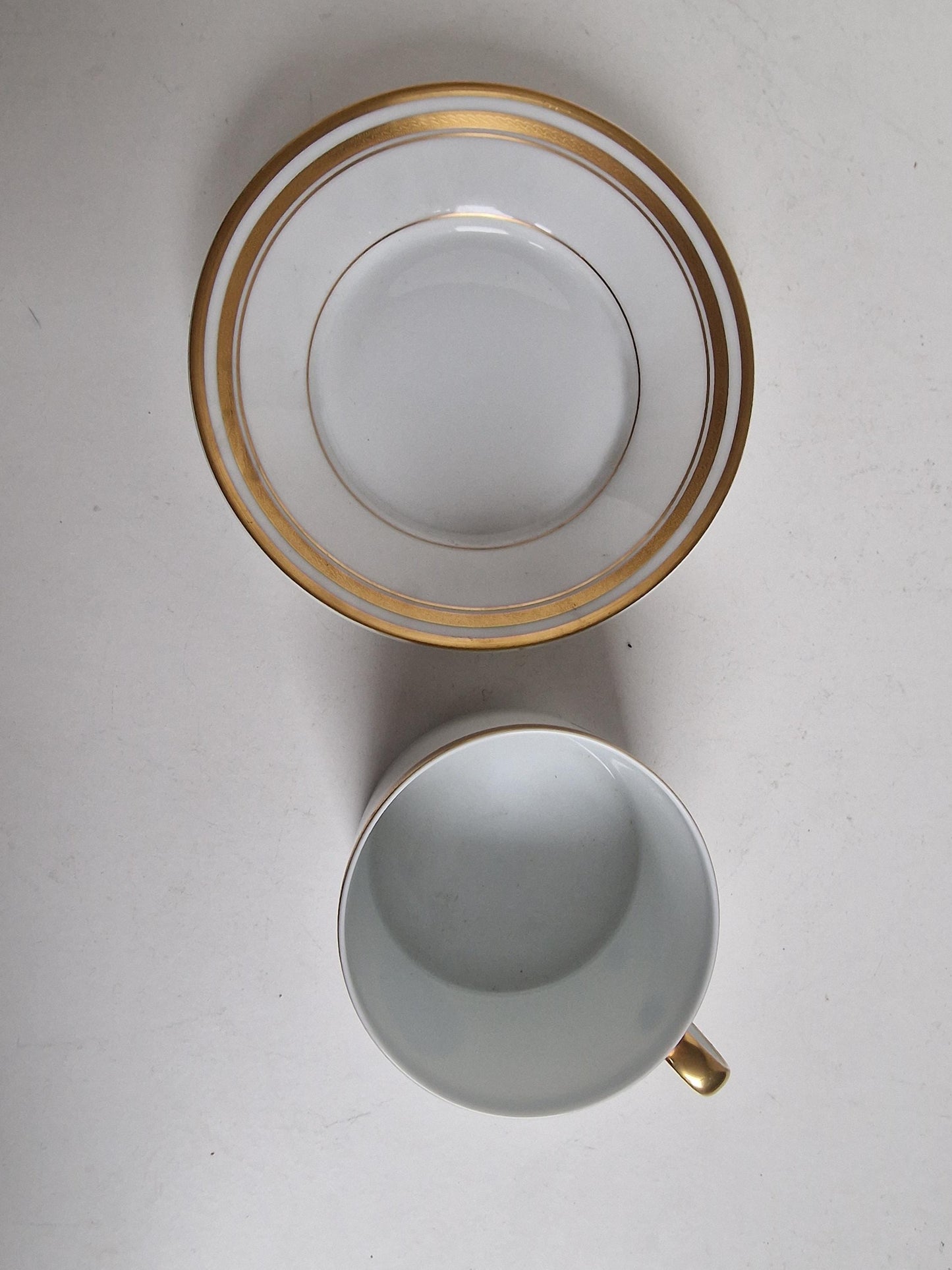 Faberge, mint xl  porcelain Gilt Cup and Saucer: Fabergé Imperial Limoges, 300 ml