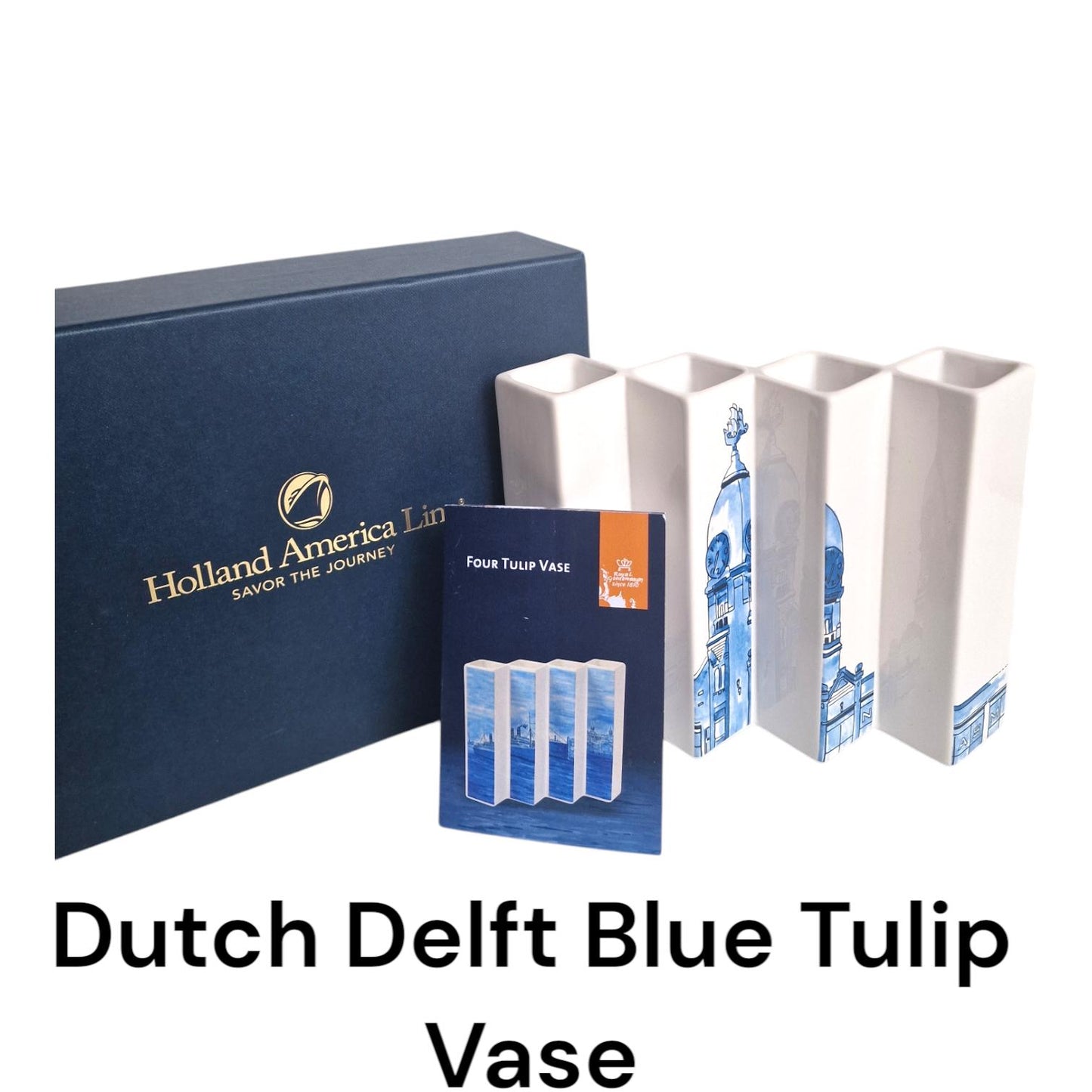 Delft Tulip Vase, Royal Goedewagen Holland, Numbered, Vintage
