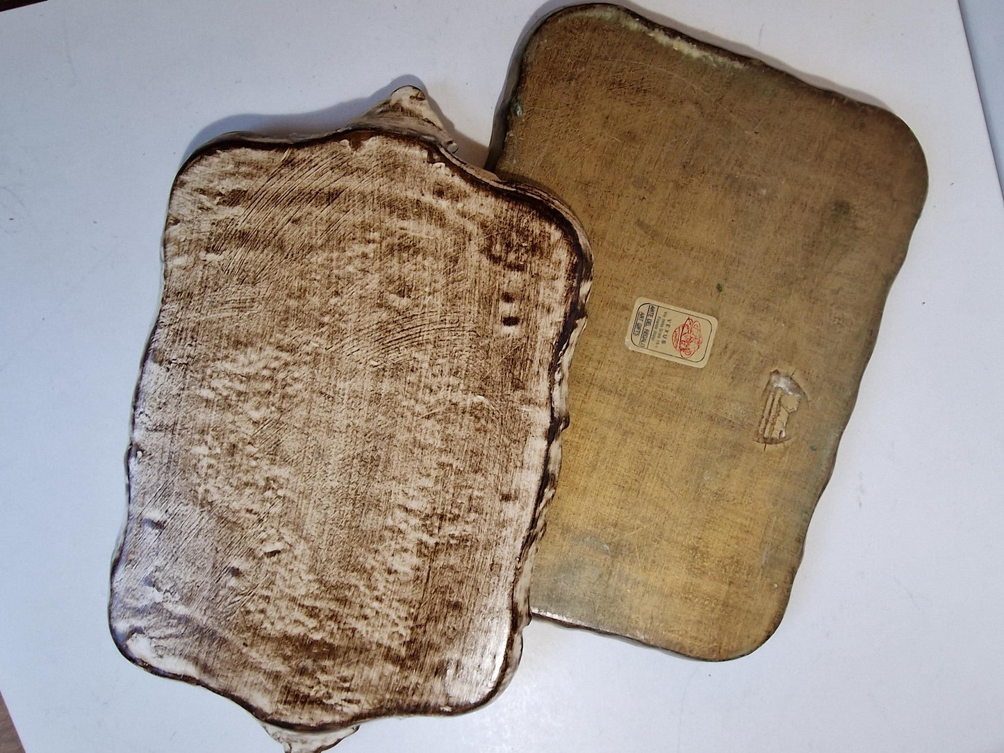 small Venezian Italian Florentine Tray in Gold , Wood, 1960s Firenze, handmade, vintage, polychrome