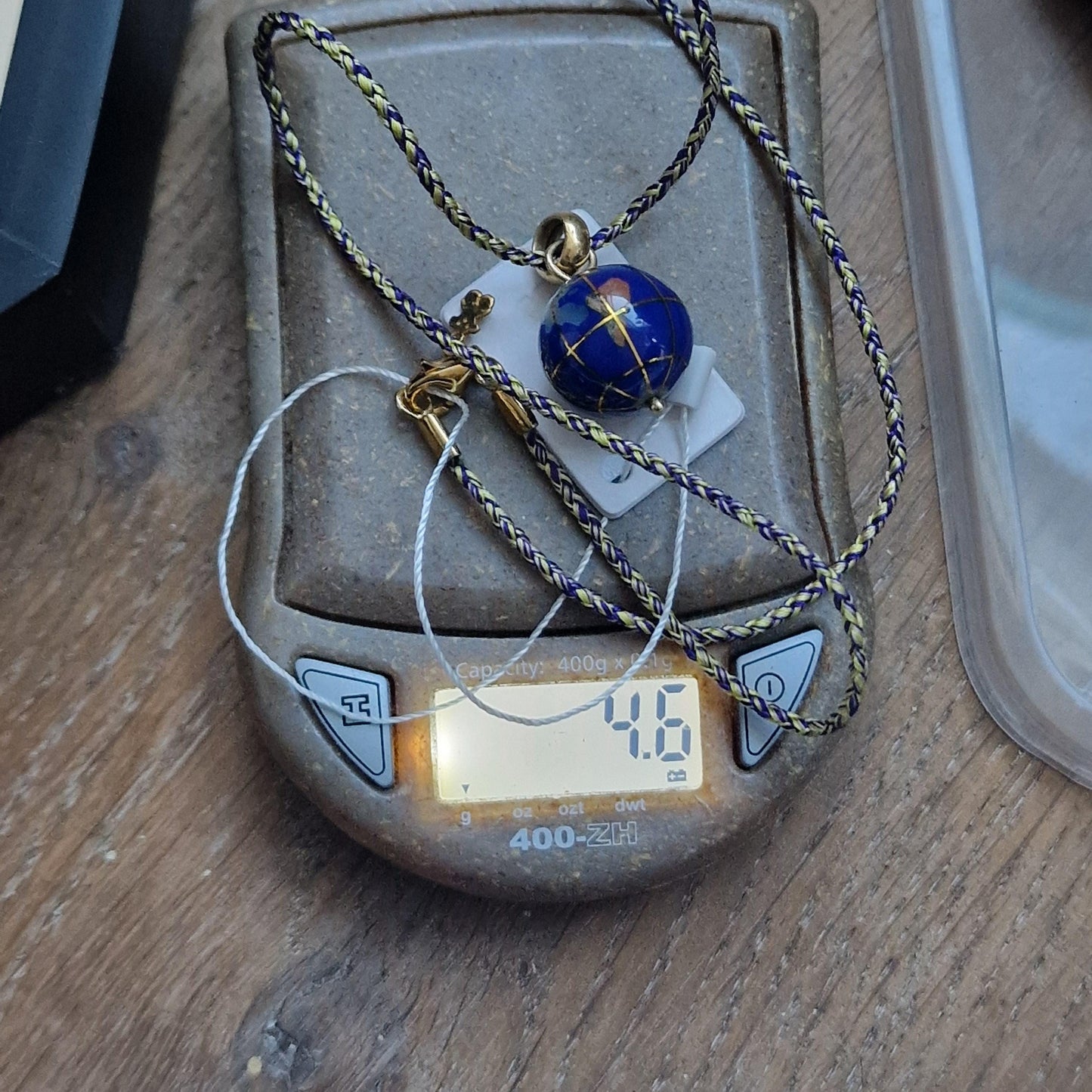 tous ketting, met 14k gouden globe van lapis lazulli pendant necklace earth world