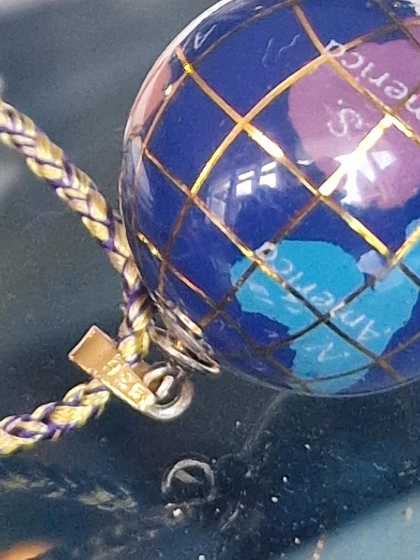 Tous Vermeil Sterling Silver Lapis Lazuli Globe Pendant Necklace