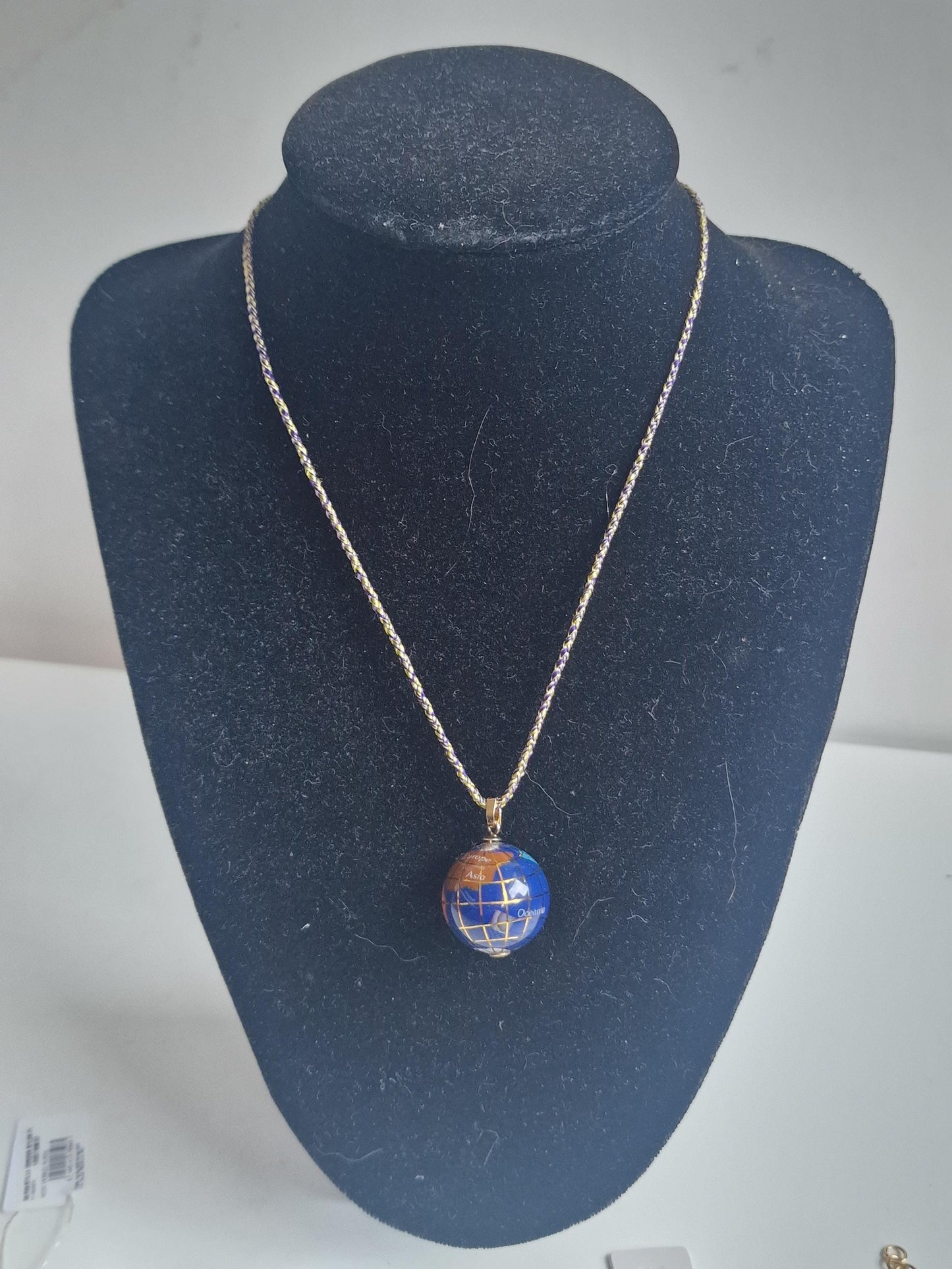 Tous Vermeil Sterling Silver Lapis Lazuli Globe Pendant Necklace