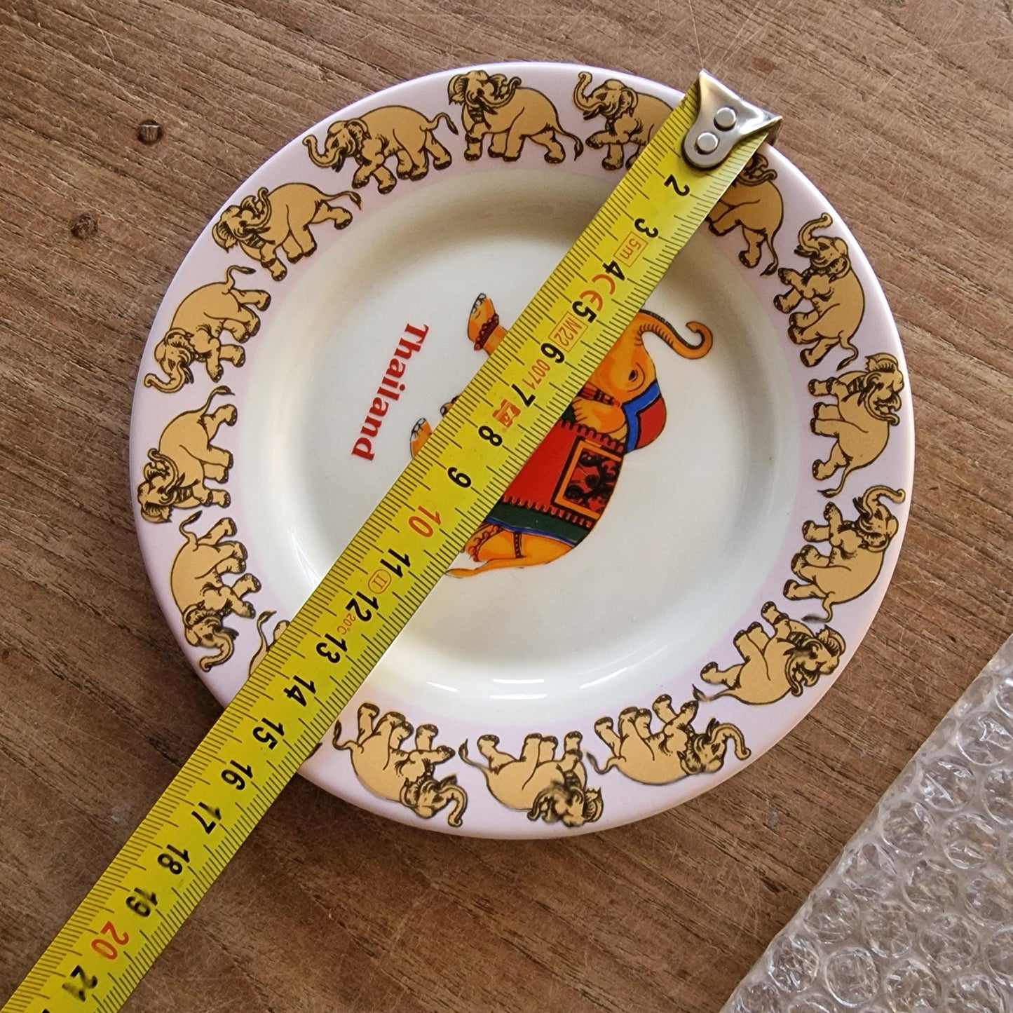 vintage midcentury tourism thailand wall plate dish elephant