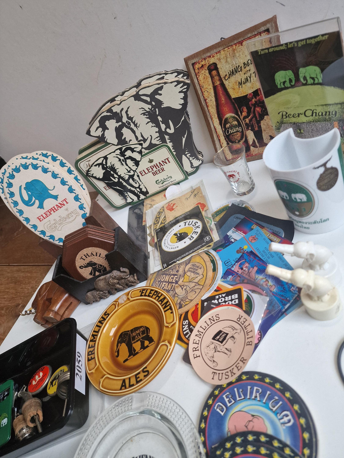 Xl collection beer verzameling thai  ashtrays eu vintage retro elephant carlsberg haviland fremlins