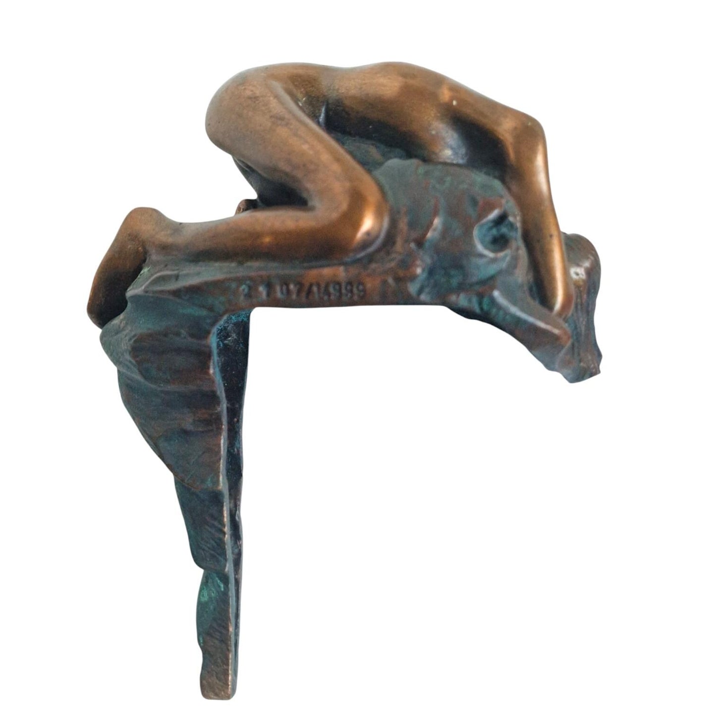 Rodin Bronze Woman Figure sculpture on Perfume Bottle, Les Beaux Arts, Rare Collector