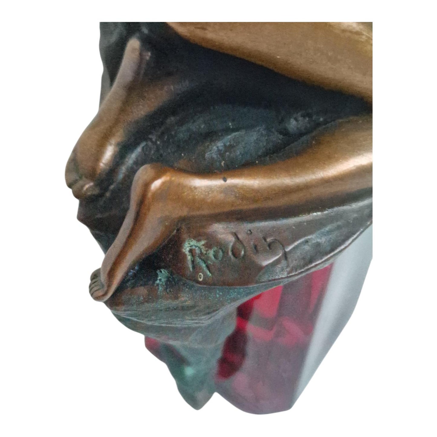 Rodin Bronze Woman Figure sculpture on Perfume Bottle, Les Beaux Arts, Rare Collector