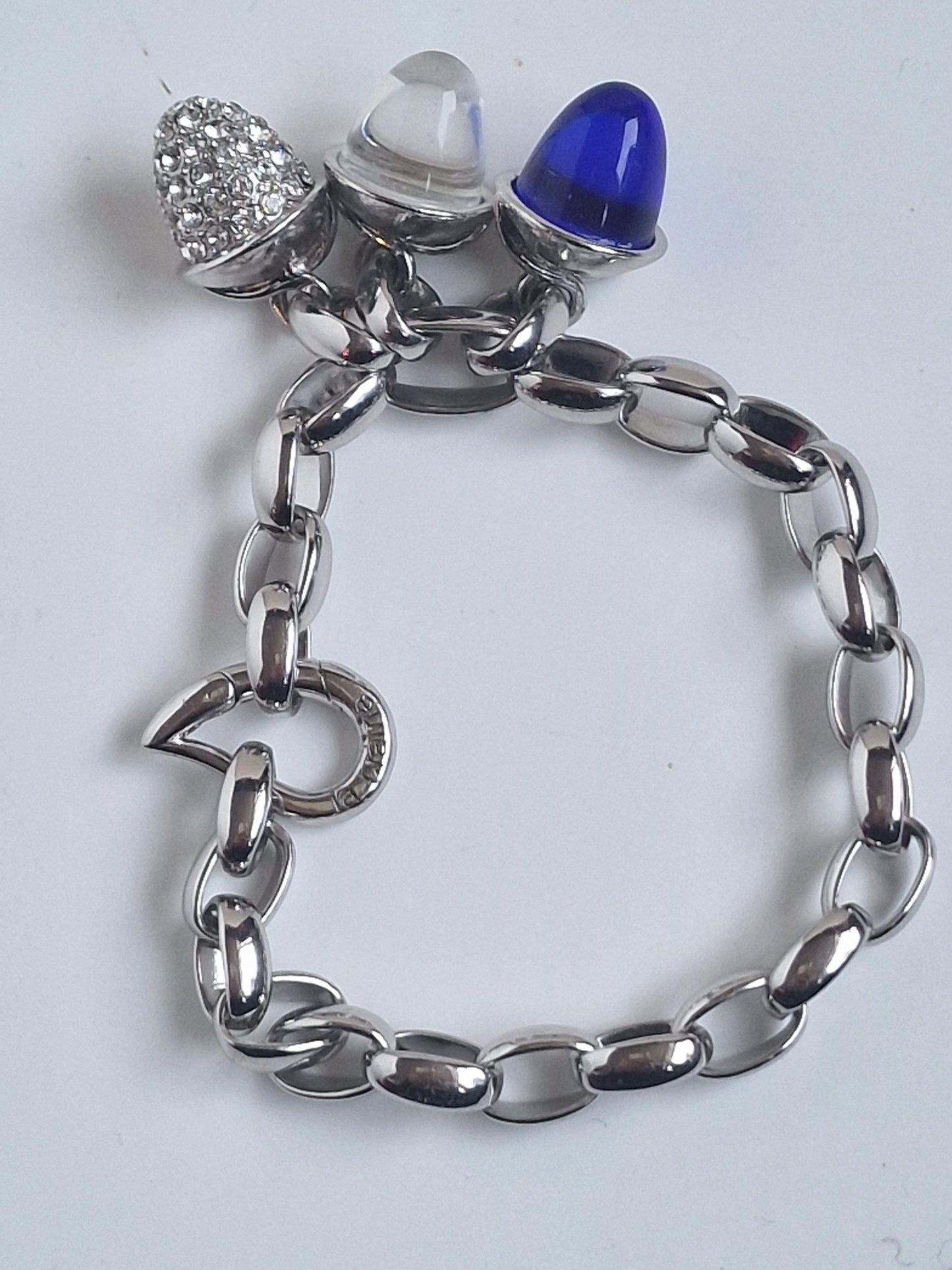 La Prairie Silverrain Charm Bracelet, Acorn Crystal Charms, Retired Edition