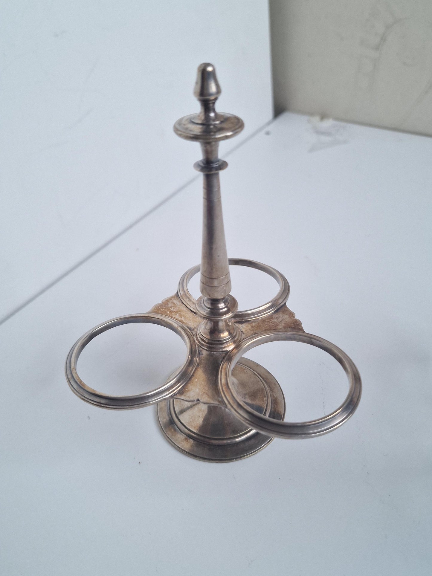 Christofle Silver Plated Shot Glass Holder, Schott Zwiesel Crystal Glasses