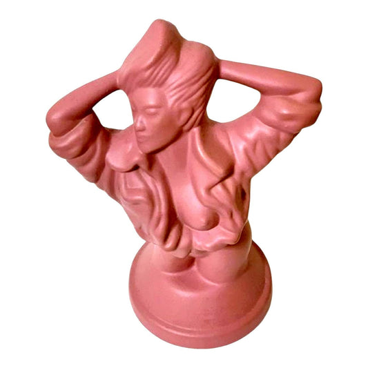 80's Lady sculpture pink typical eighties lady figure tretchikoff style,  roze