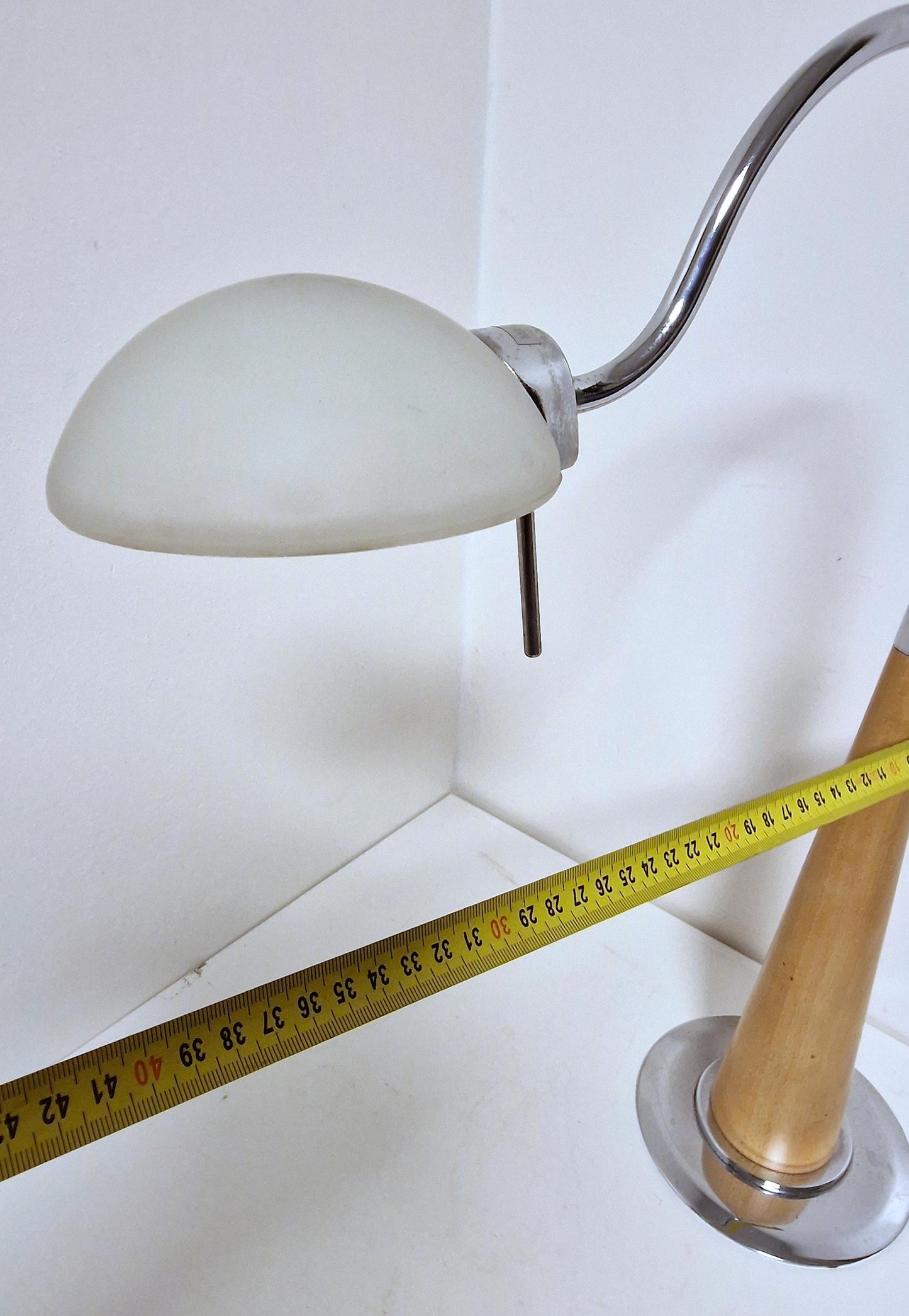 wood vintage table lamp 90's  desk lamp post modernism dutch design