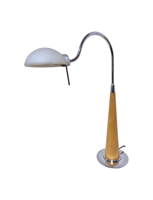 wood vintage table lamp 90's  desk lamp post modernism dutch design