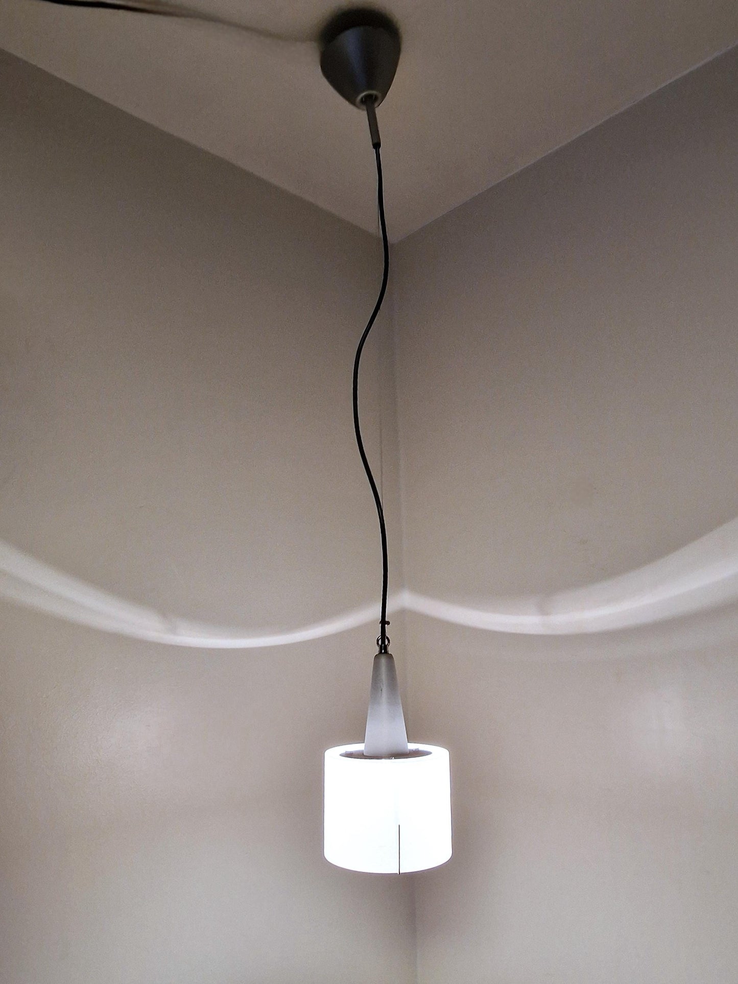 Fontana Arte Minimalist Italian Designer Lamp, 90s Candle Style