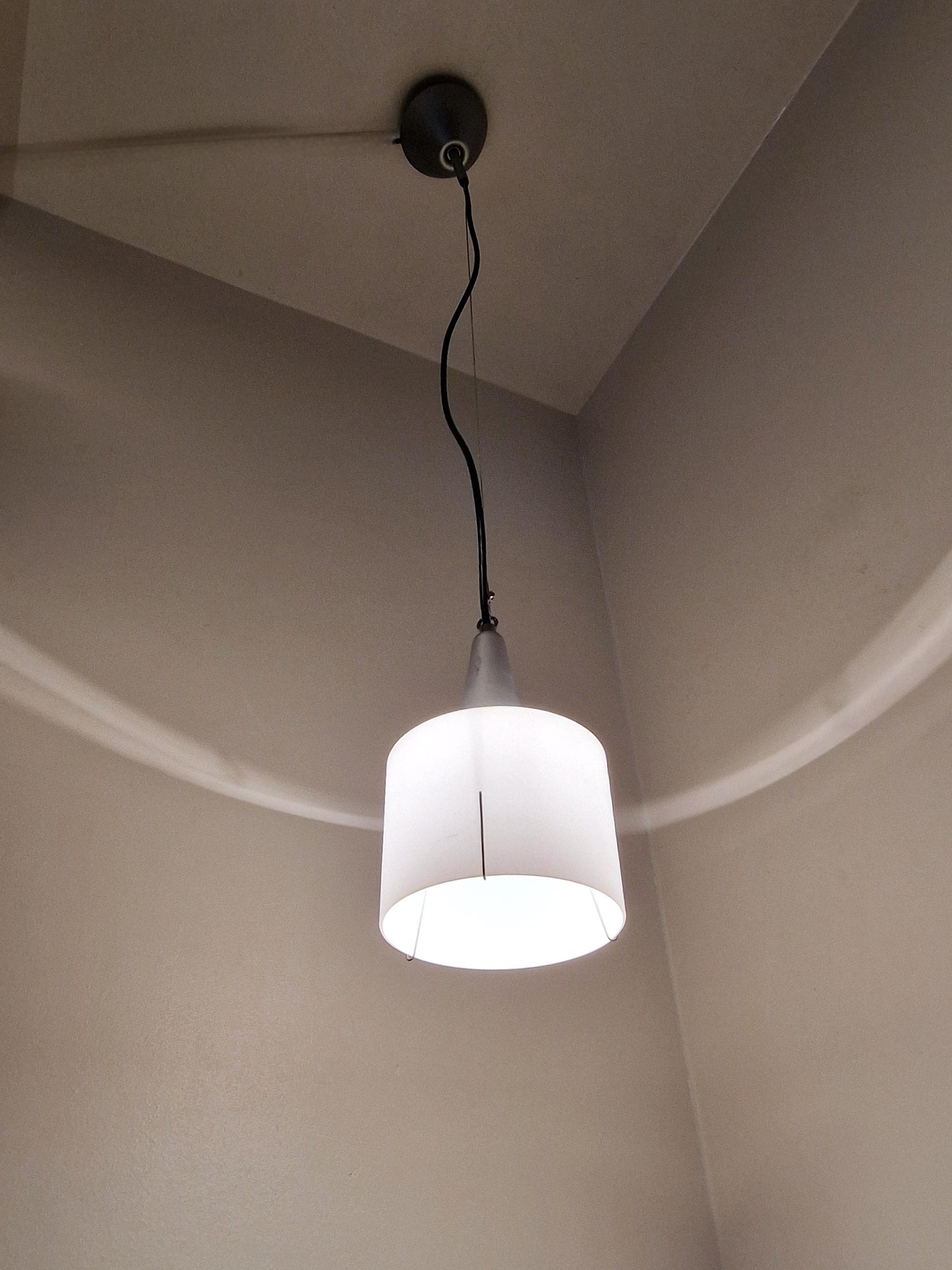 Fontana Arte Minimalist Italian Designer Lamp, 90s Candle Style