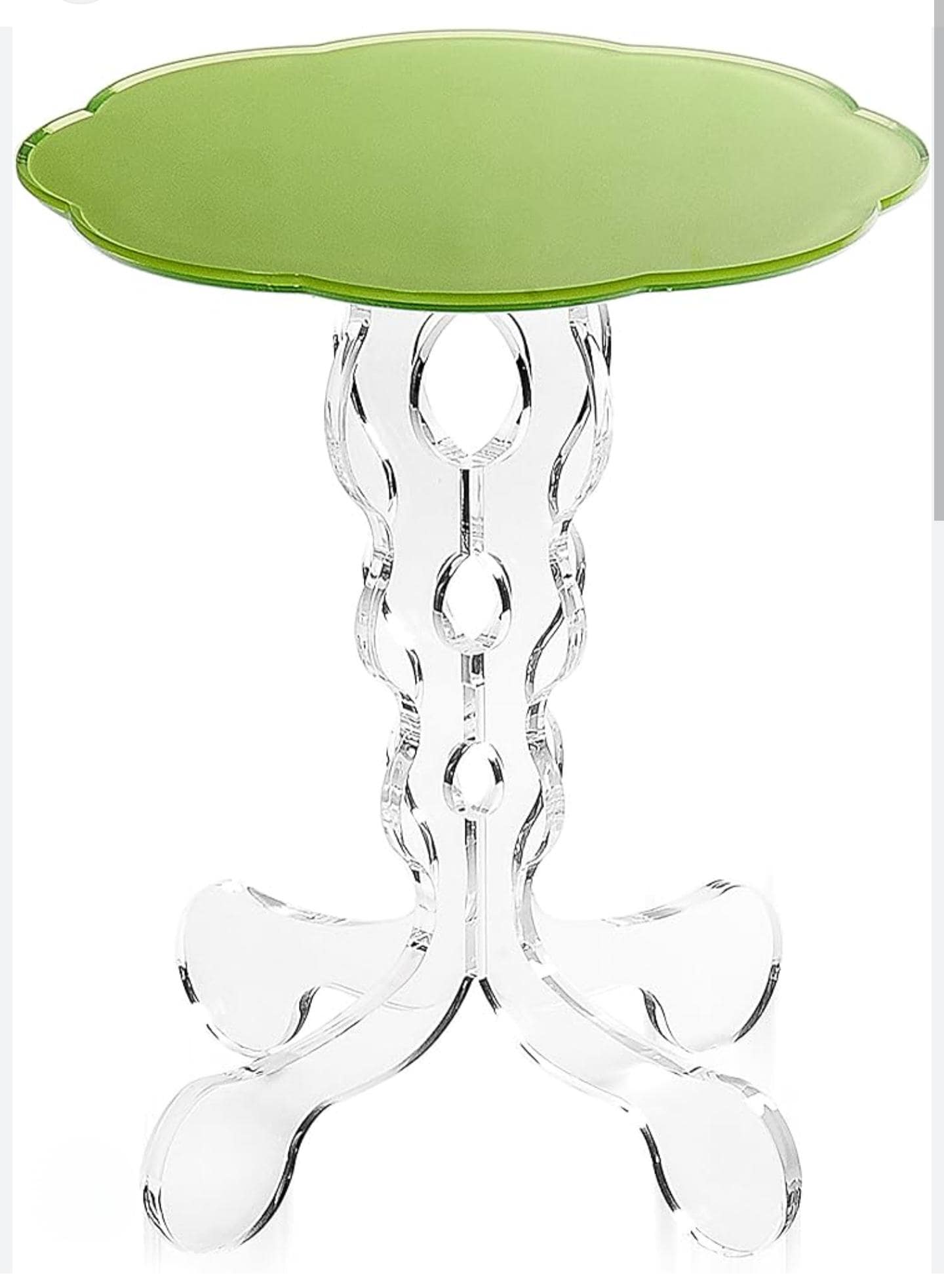 Vintage Italian Green Plexiglass Side Table, Modern Design