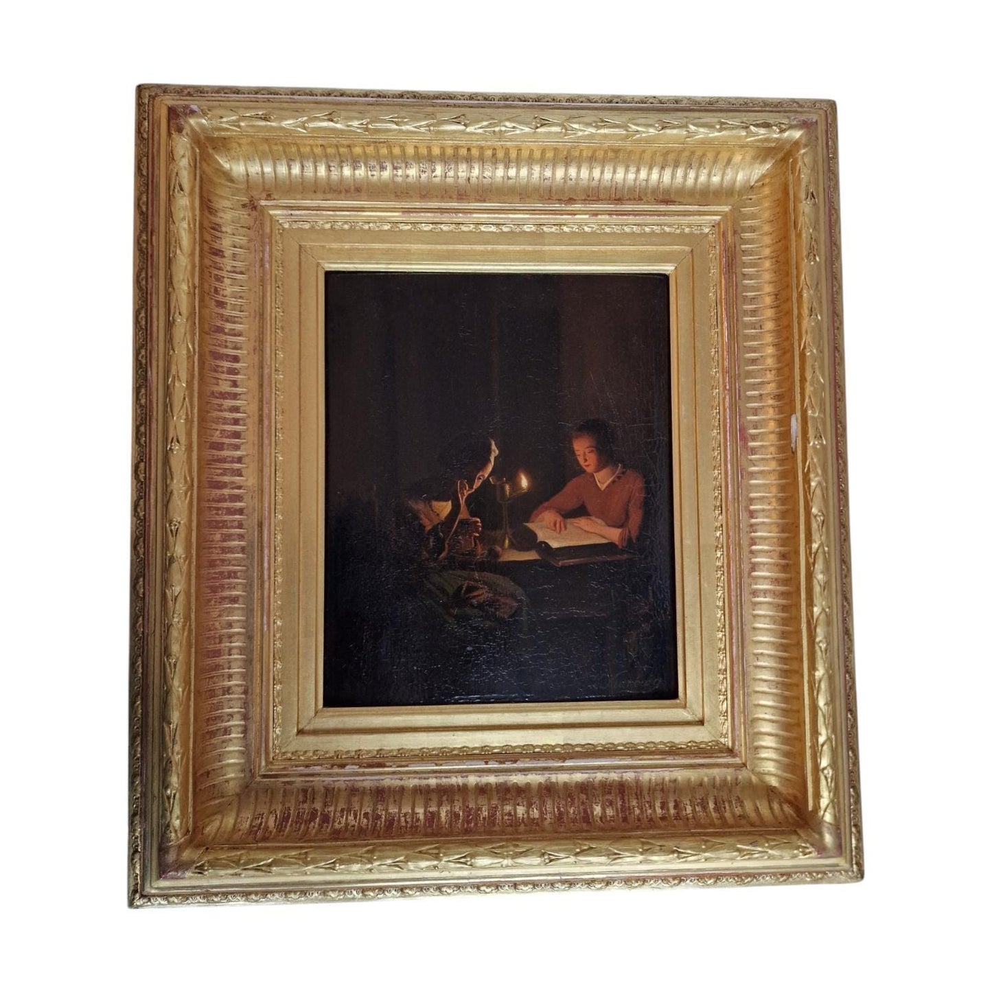 Joannes Christoffel Vaarberg (1825-1871) oil painting, framed dutch master of the 'nightpainters',  19th century