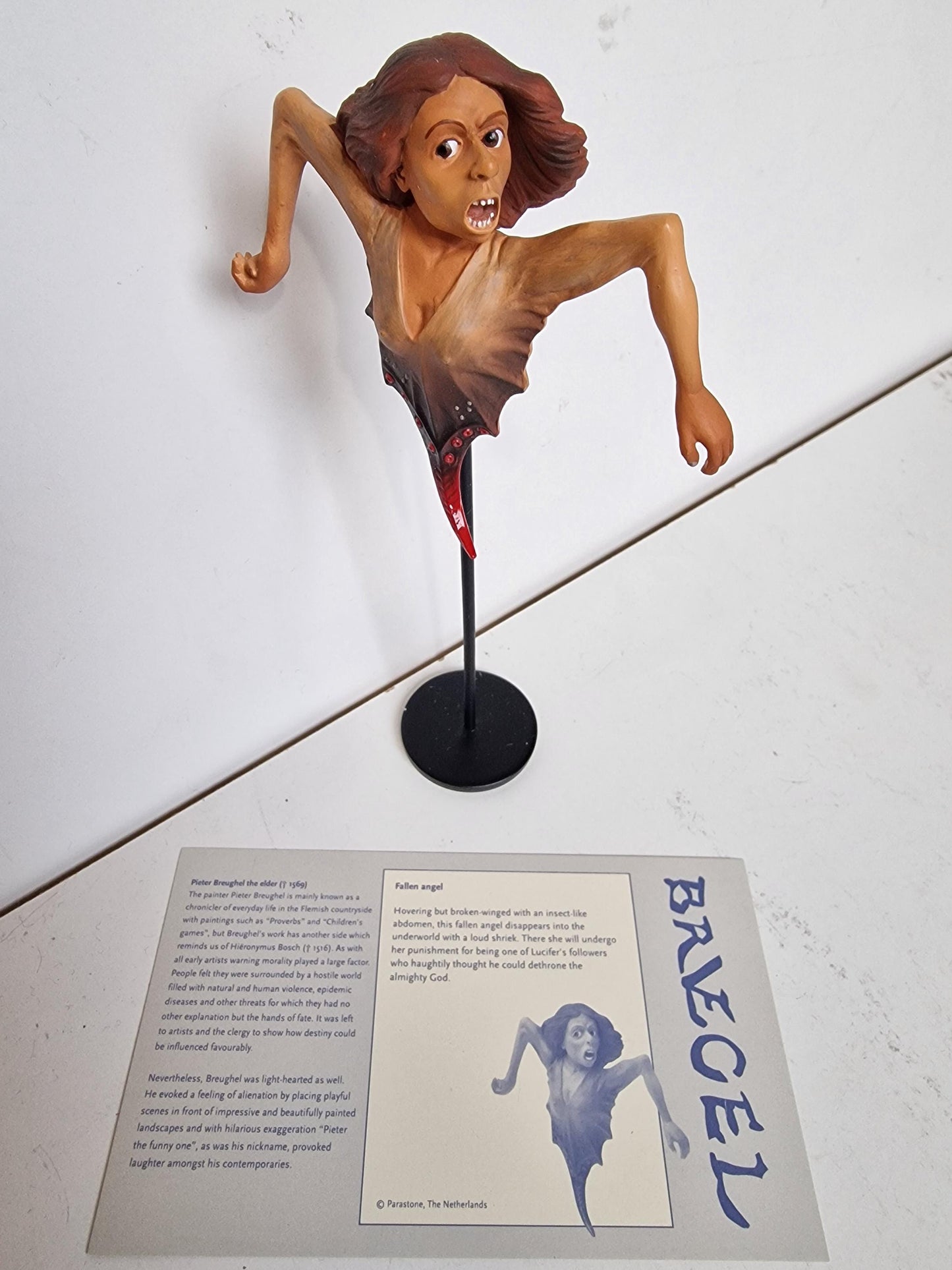 surrealistic sculpture - Pieter Bruegel - Fallen Angel , mouseion museum sculpture, box coa lim ed retired