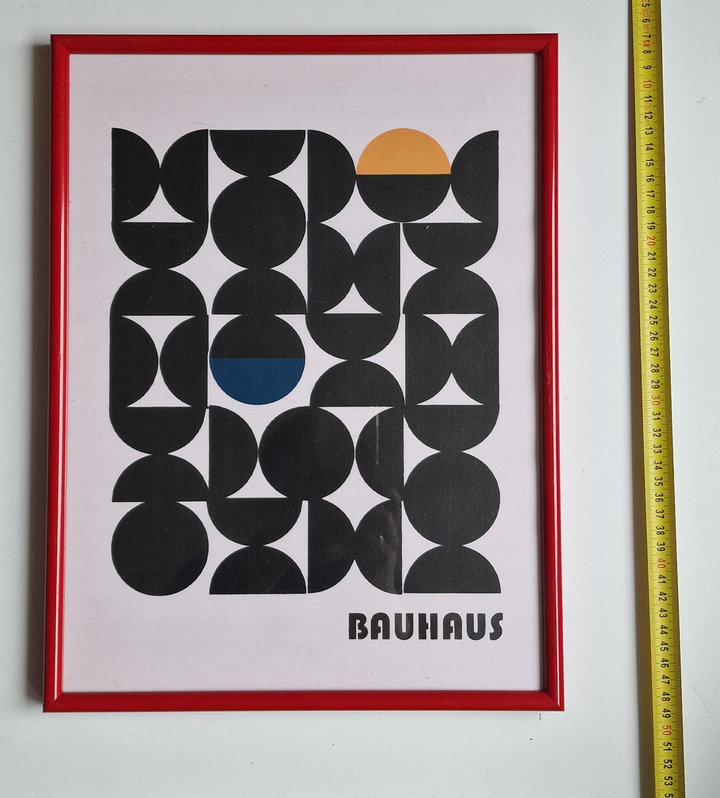 Framed Bauhaus Exhibition Print, Geometric Abstract Canvas