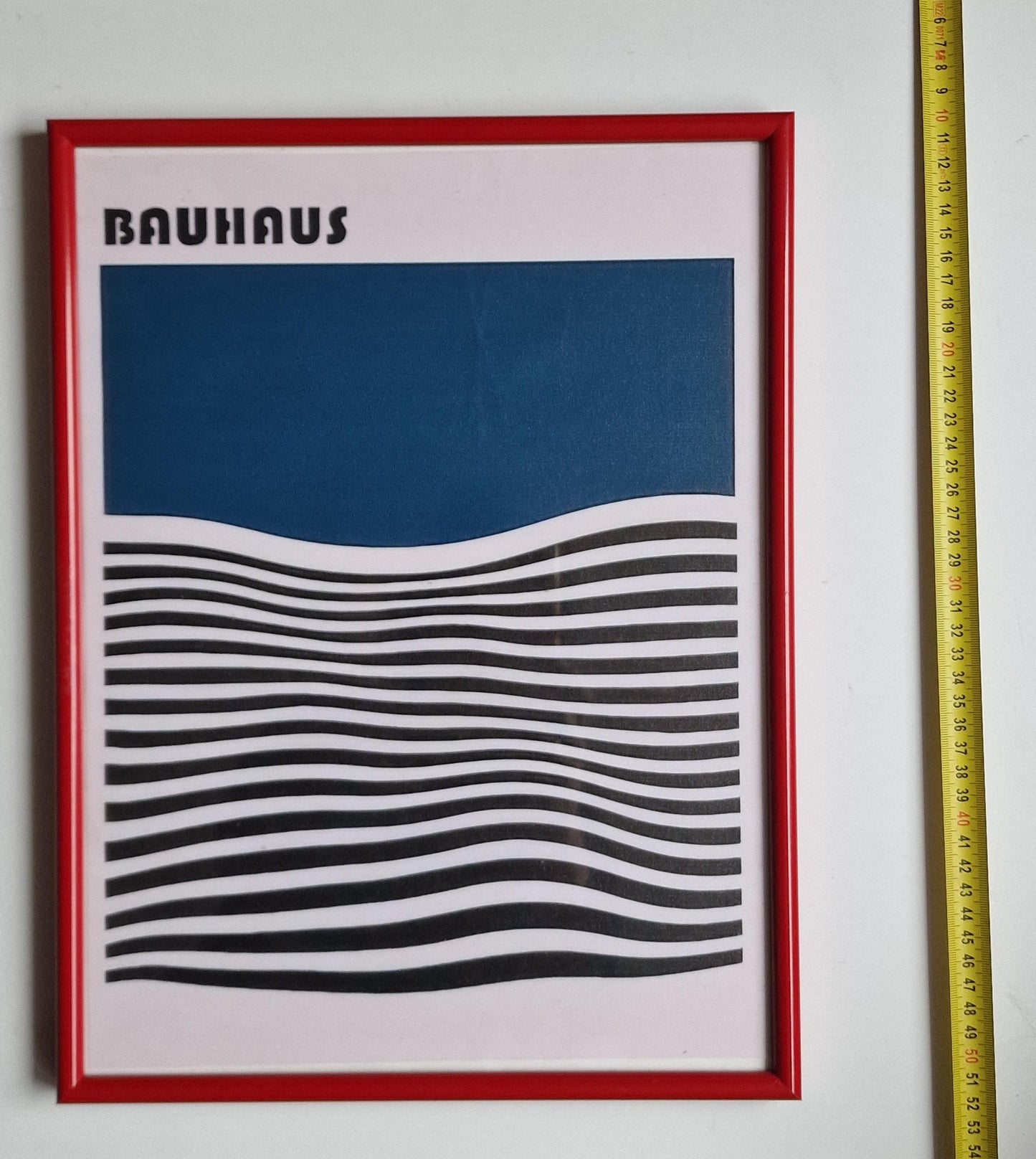 Framed Bauhaus Canvas Print, Abstract Geometric Art, 1923 Exhibition