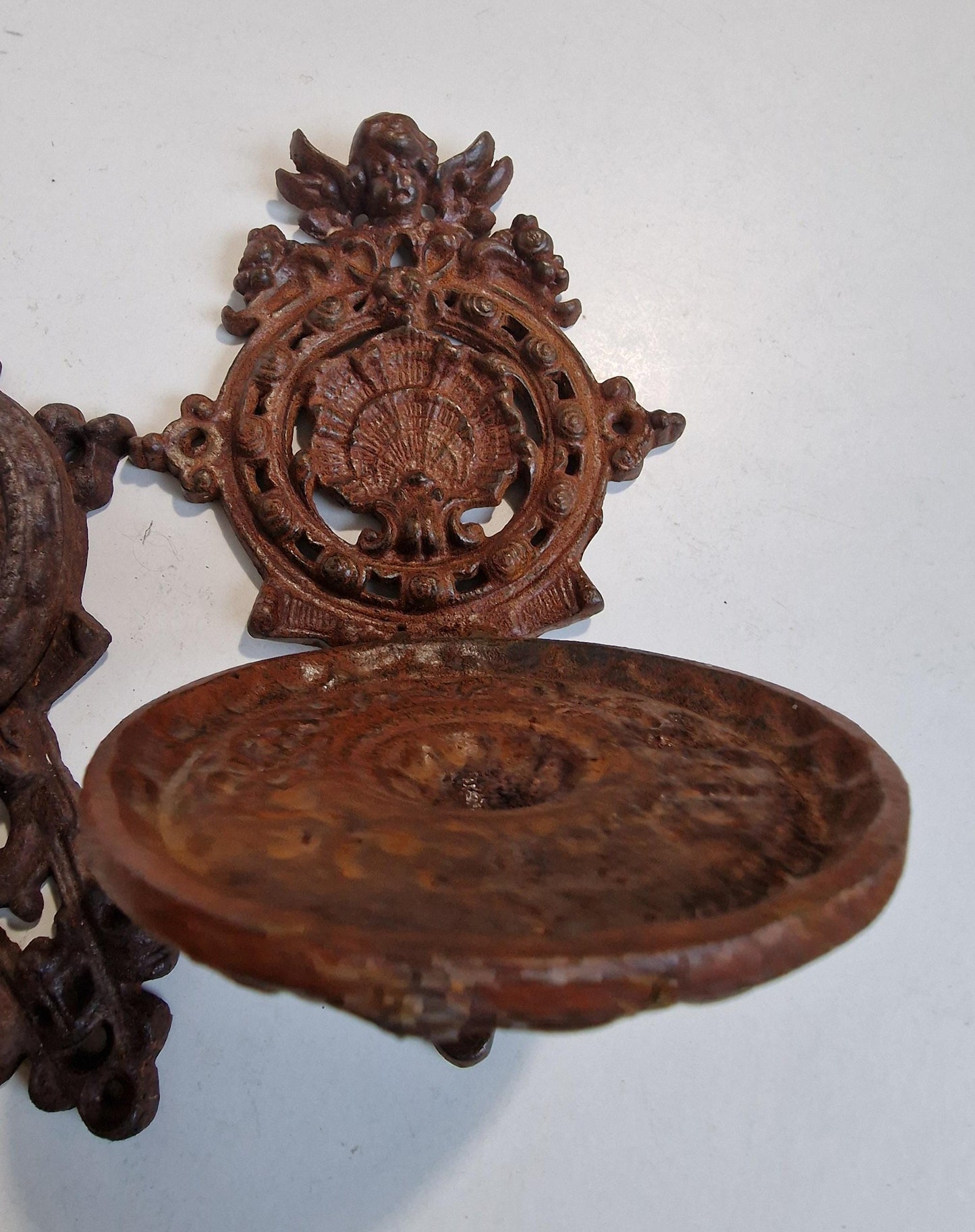 cherub antiek wall candelabras wall candle holder angel old antique pair