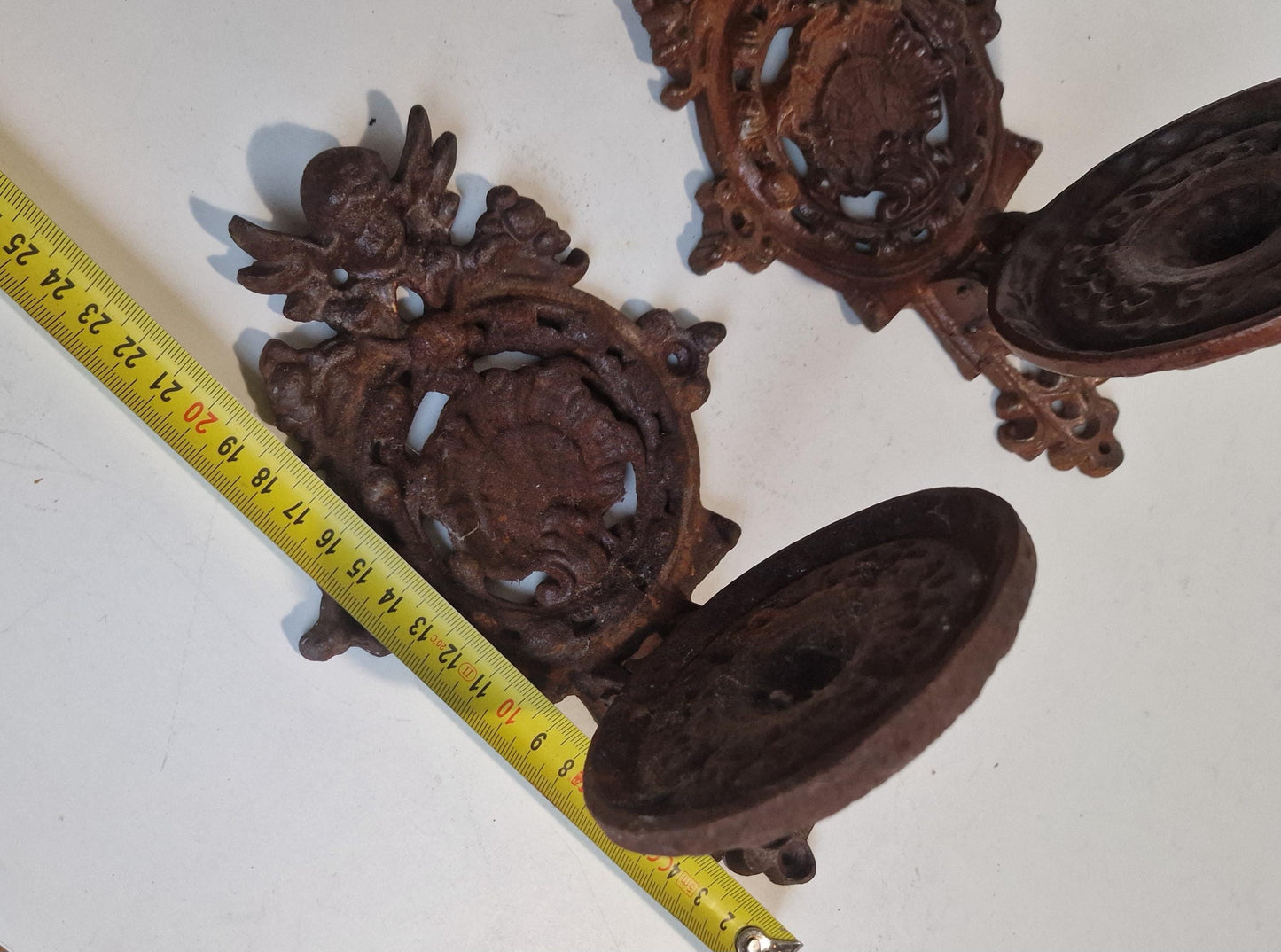 cherub antiek wall candelabras wall candle holder angel old antique pair