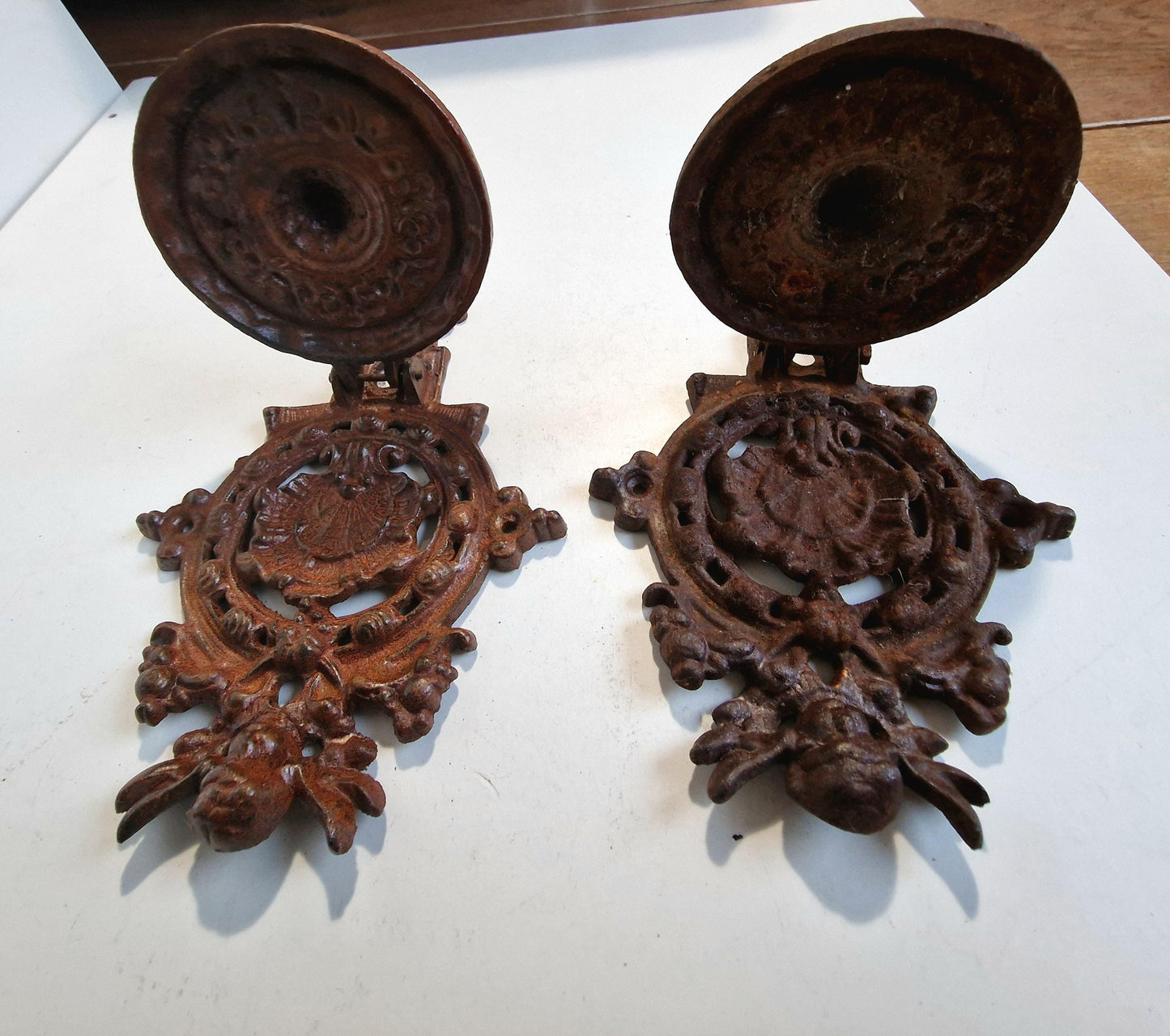 cherub antiek wall candelabras wall candle holder angel old antique pair
