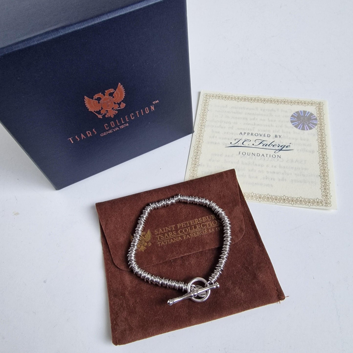 Fabergé Tsars Collection Sterling Silver Bracelet, Treasure Mountain faberge