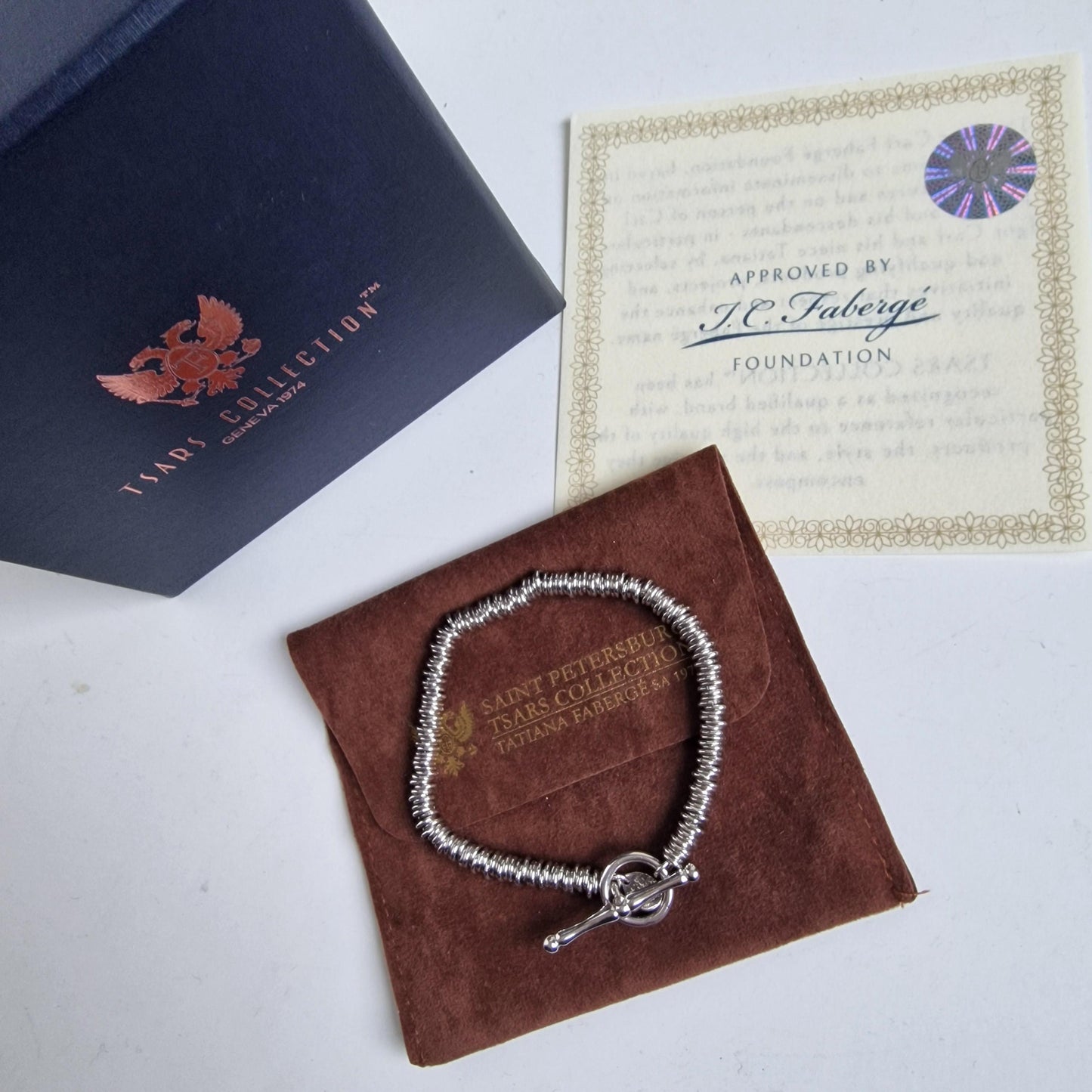 Fabergé Tsars Collection Sterling Silver Bracelet, Treasure Mountain faberge